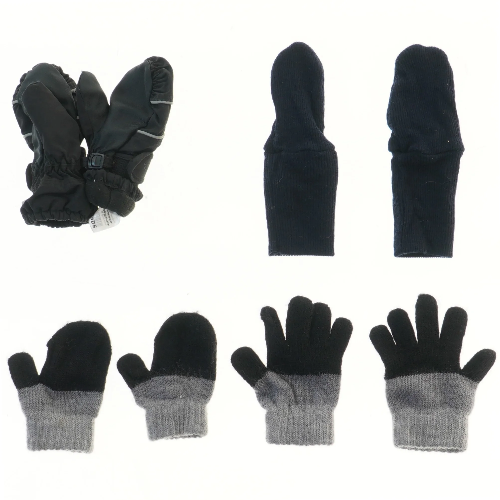 Børnehandsker sæt 4 stk (str. 4 stk 11,5 cm)