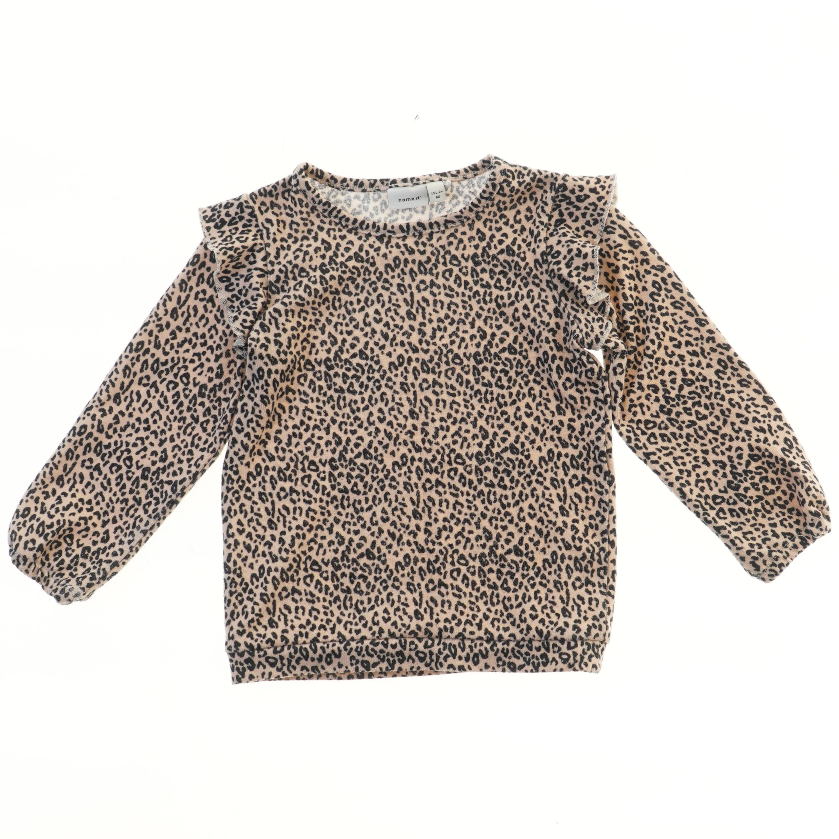 Langærmet leopardmønstret bluse fra Name It (str. 92)