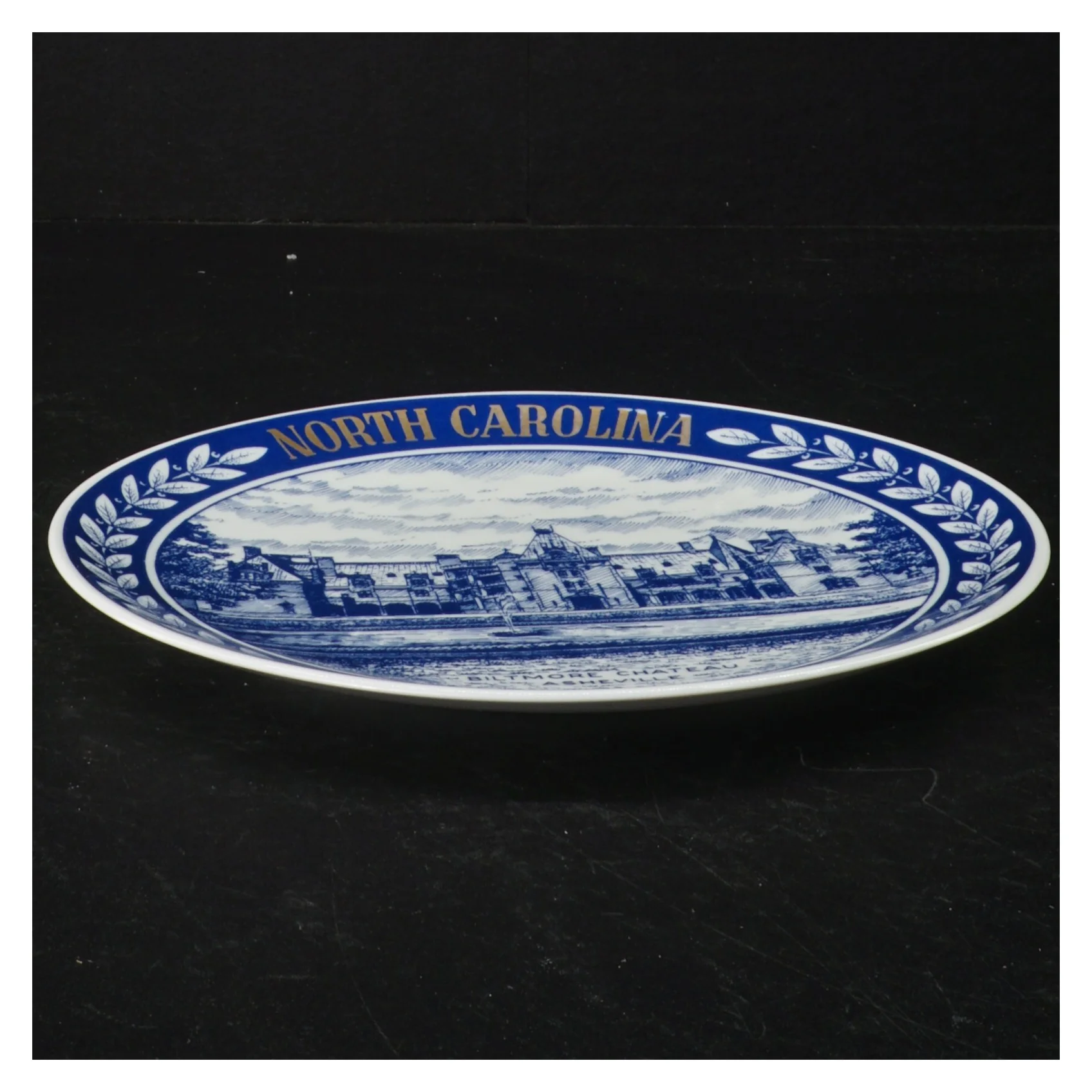 Souvenirplatte fra North Carolina (str. 19 cm)