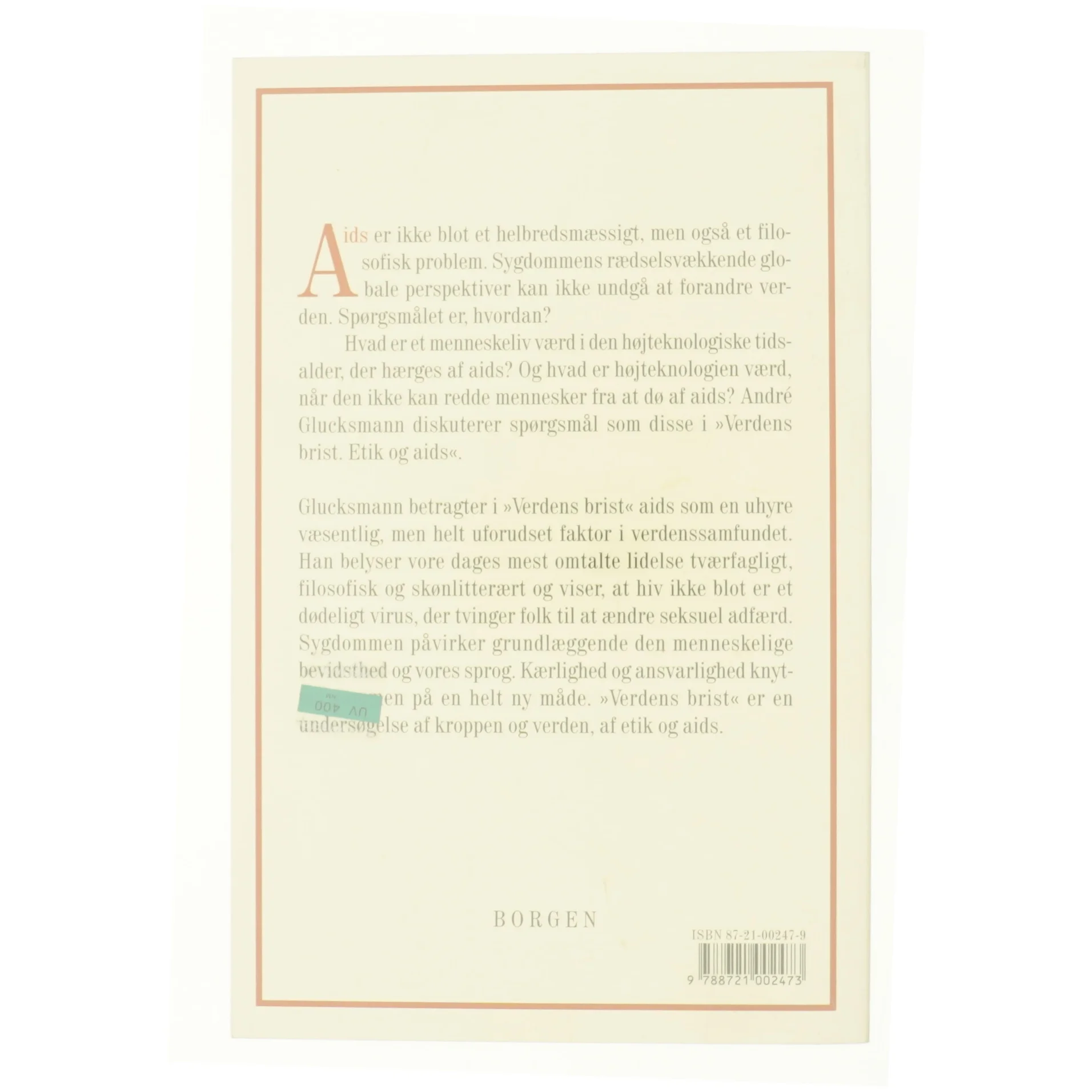 Verdens brist af André Glucksmann (Bog)