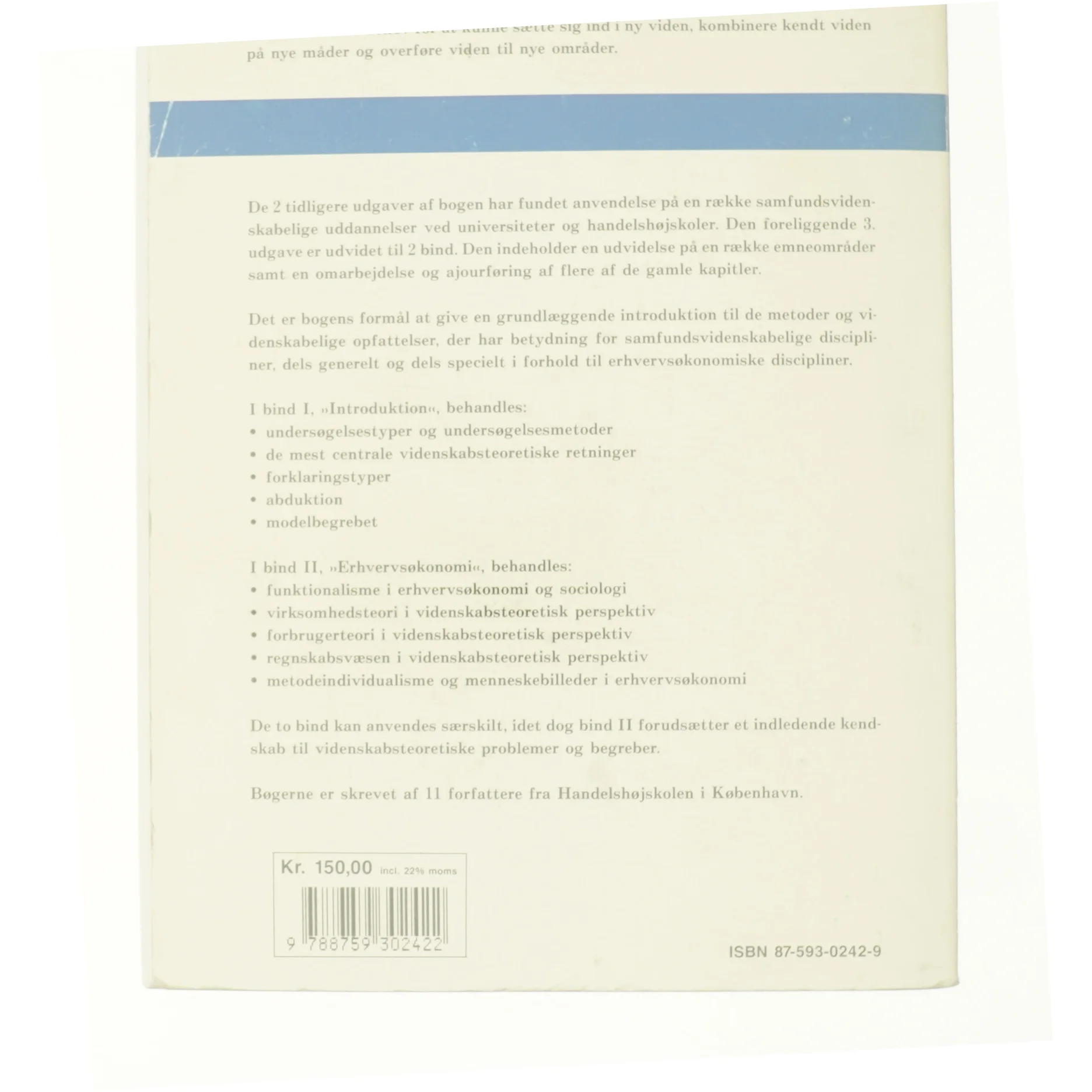 Videnskabsteori og metodelære. Bind I af Heine Andersen (Bog)