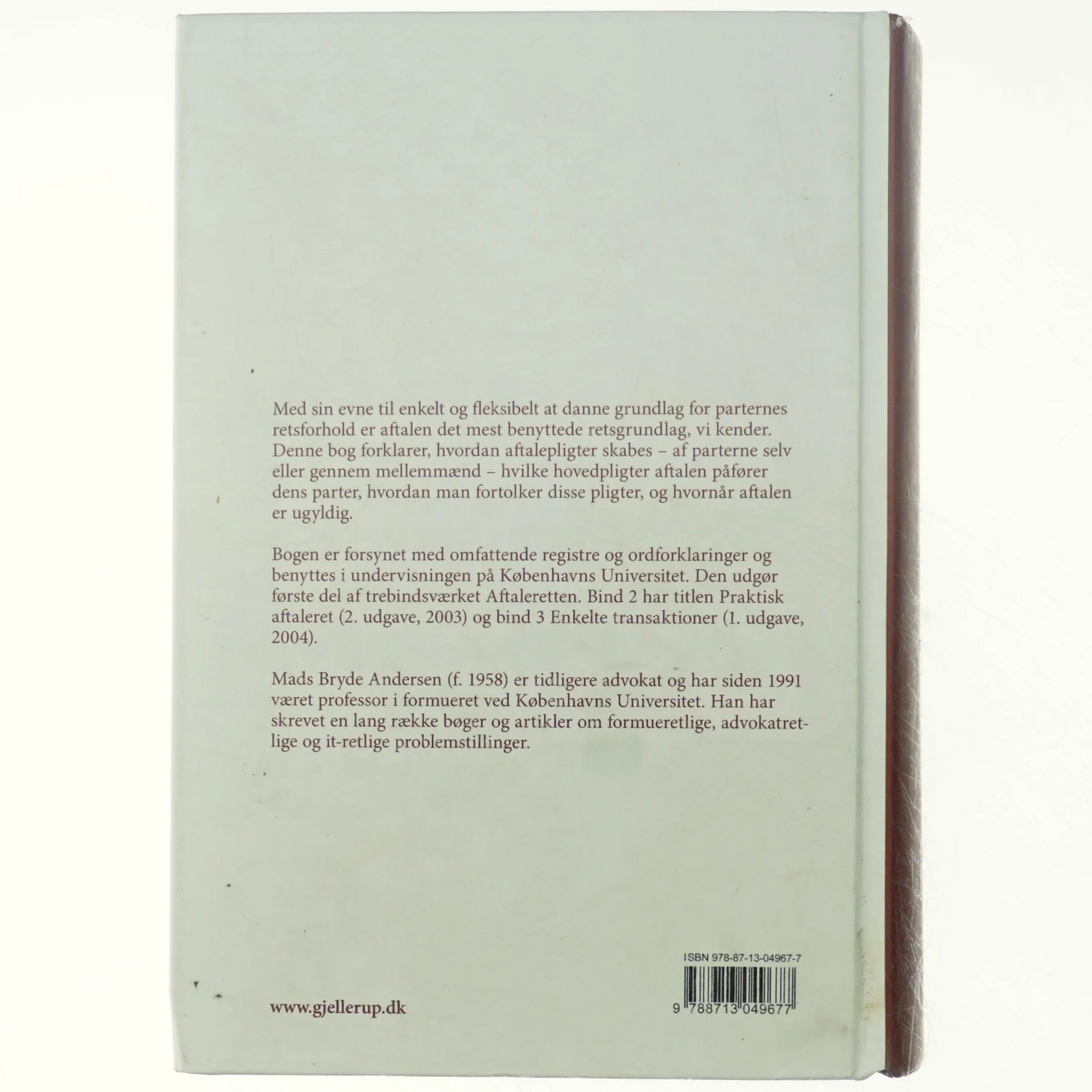 Grundlæggende aftaleret af Mads Bryde Andersen (Bog)