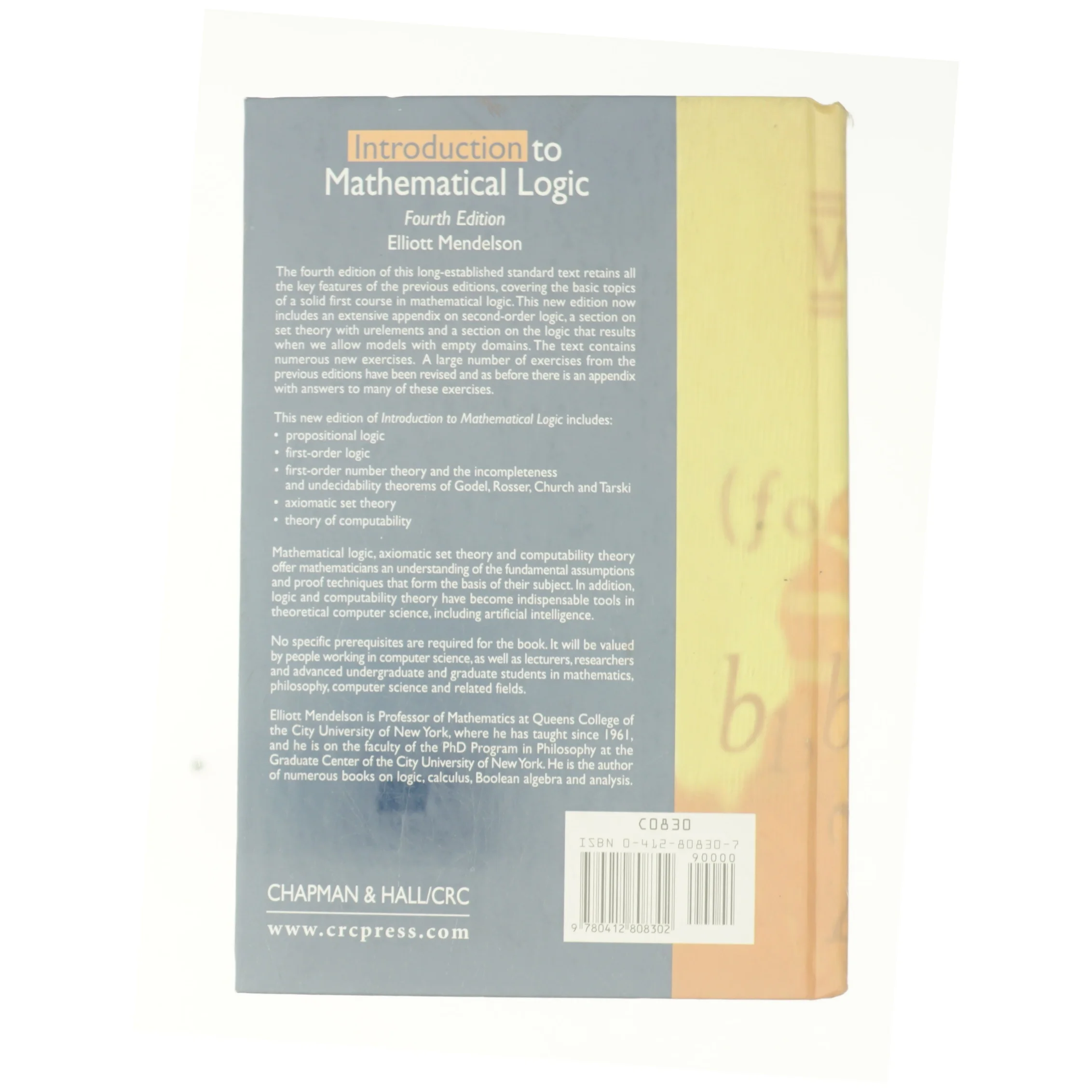 Introduction to Mathematical Logic af Elliott Mendelson (Bog)