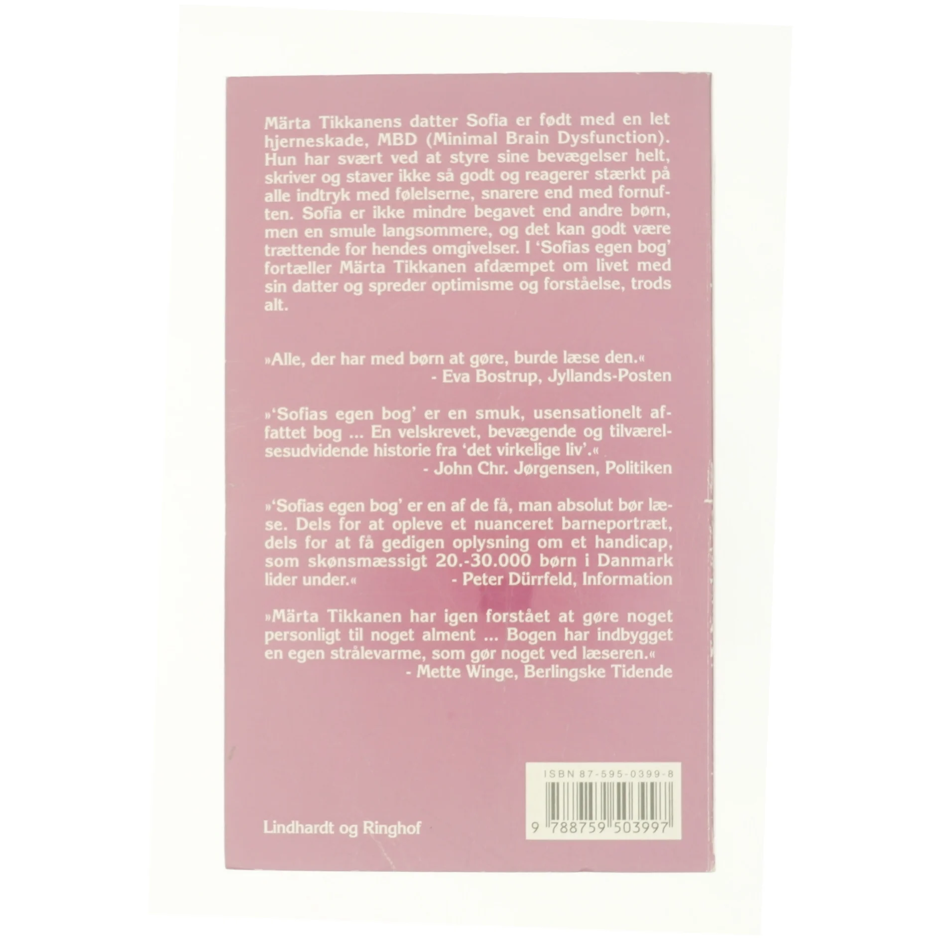 Sofias egen bog af Märta Tikkanen (Bog)