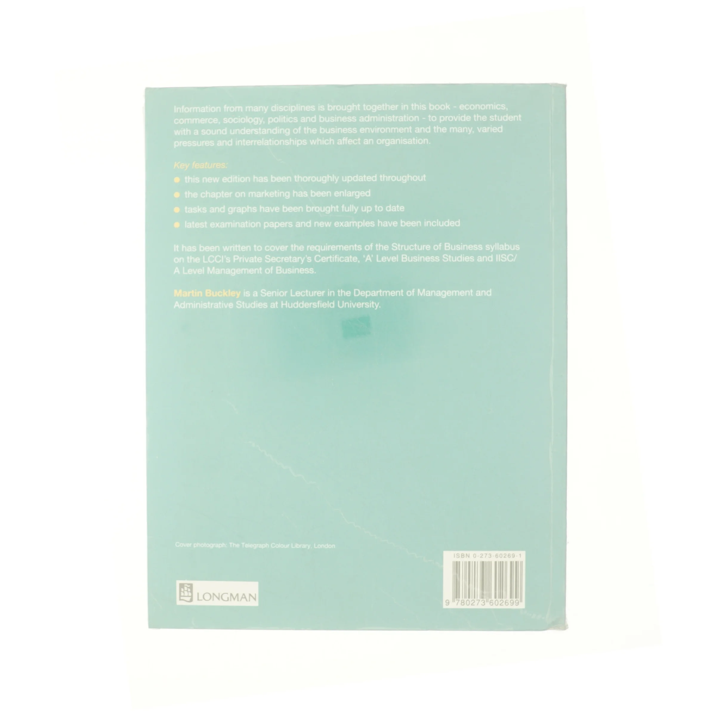 The structure of business af Martin W. Buckley (Bog)