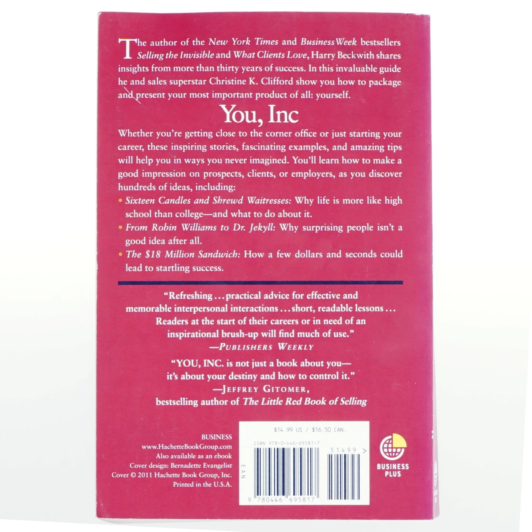 You, Inc. af Harry Beckwith, Christine K. Clifford (Bog)