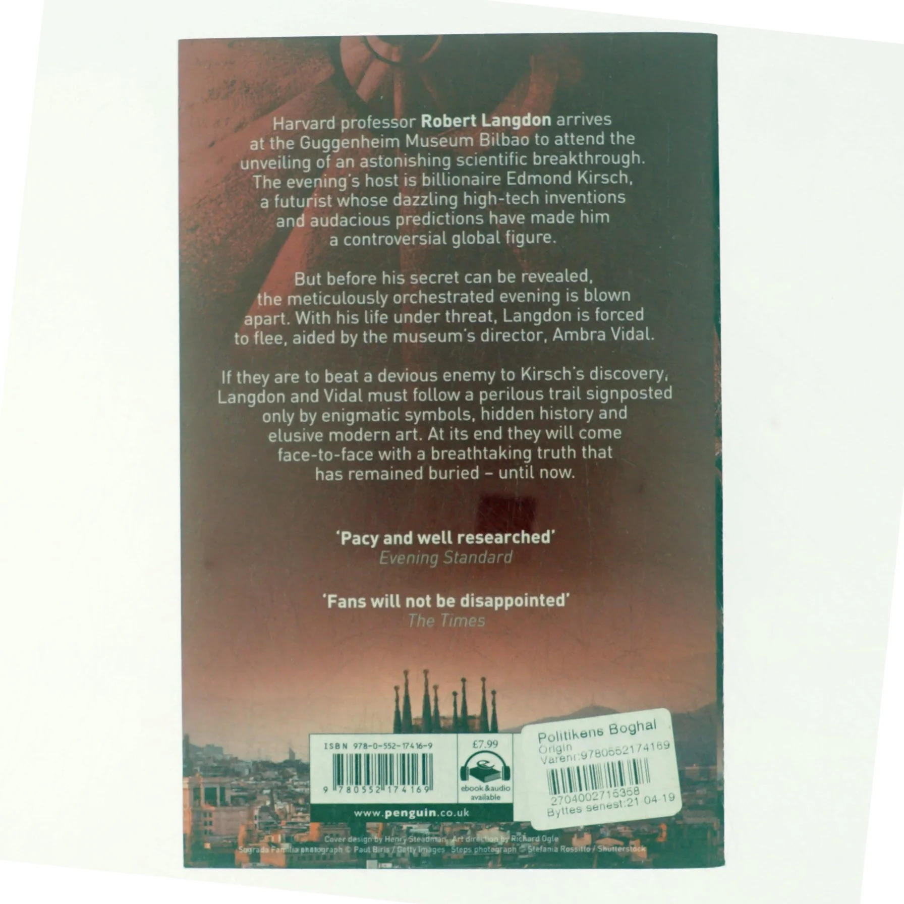 Origin af Dan Brown (1964-) (Bog)