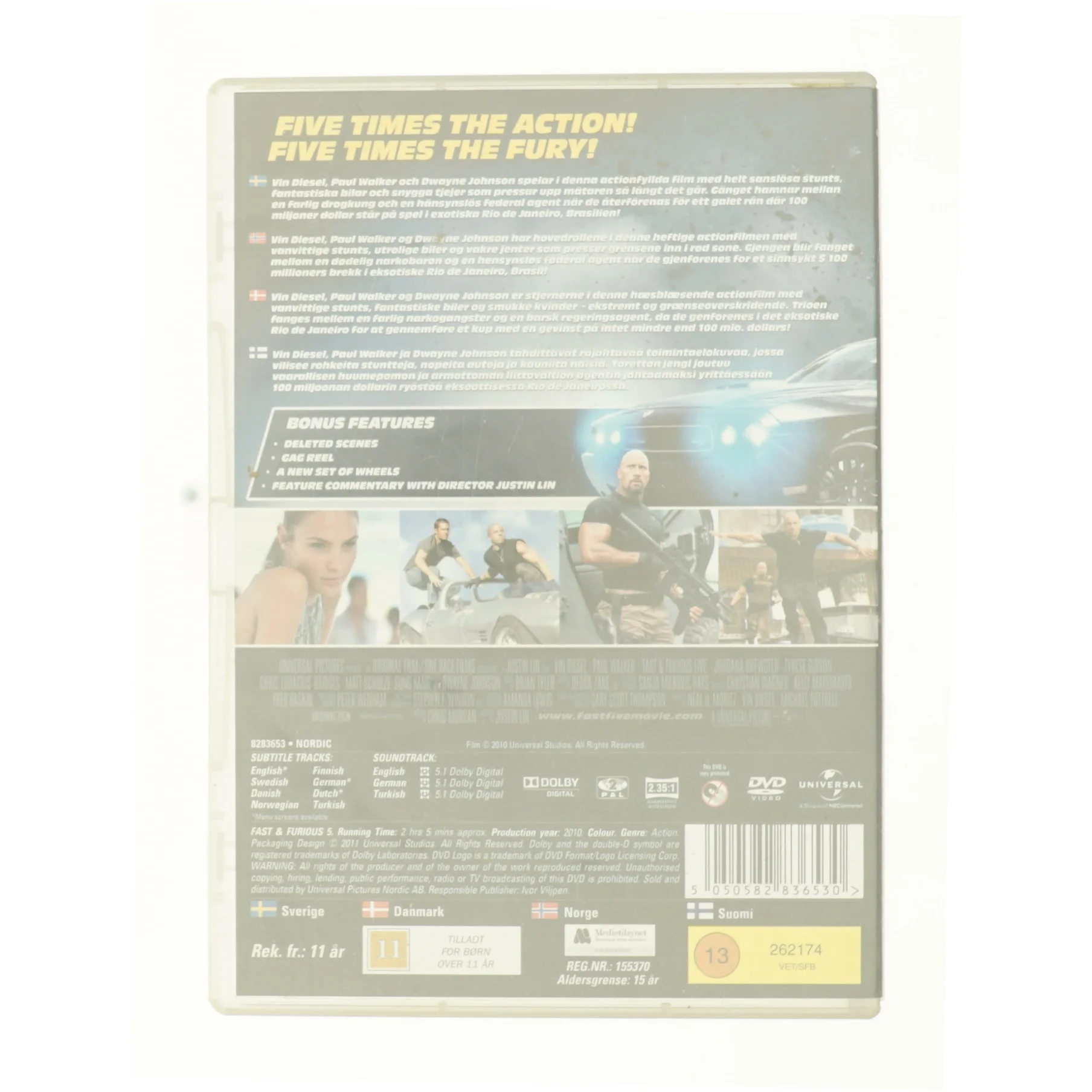 Fast & furious 5 fra DVD