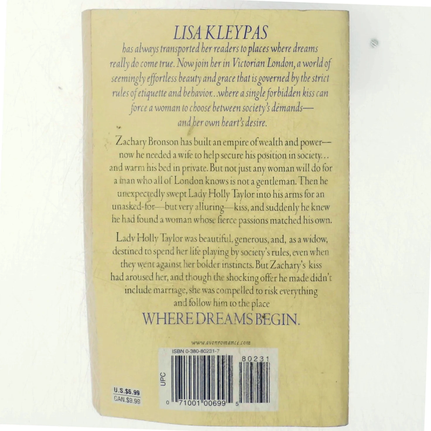 Where Dreams Begin af Lisa Kleypas (bog)