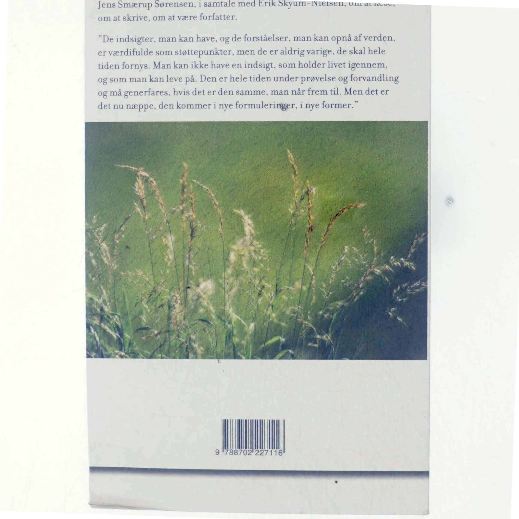 Et græsstrå i vinden : samtaler med Jens Smærup Sørensen (Bog)