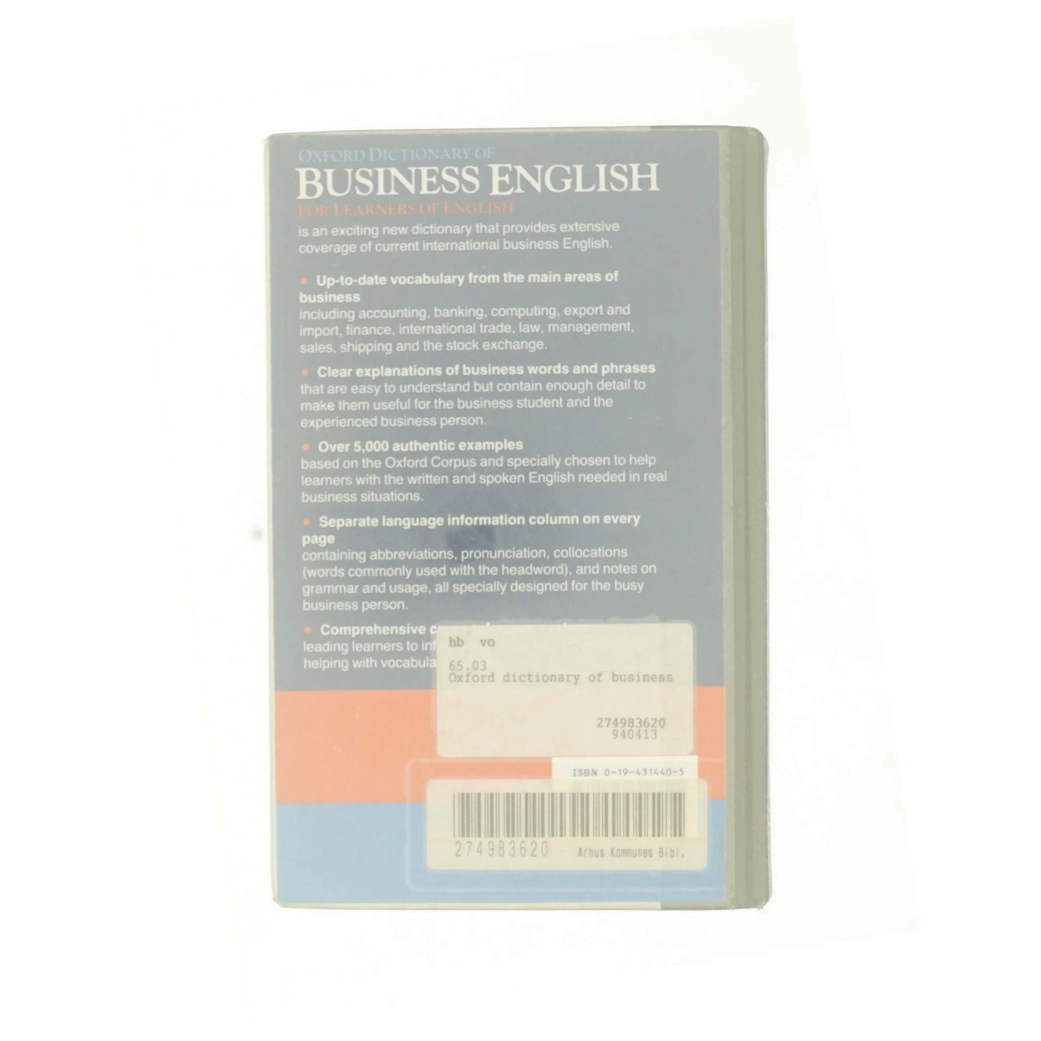 Oxford dictionary of Business English, forlearners of English