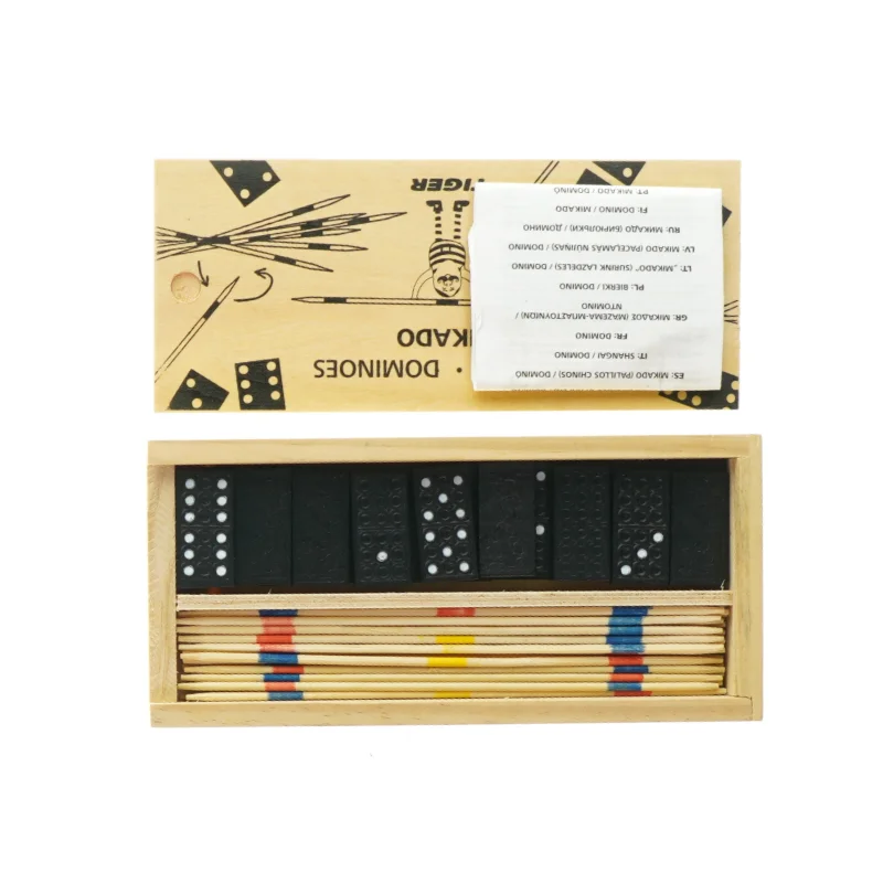 Domino + Mikado spil fra Tiger (str. 21 x 10 x 3 cm)