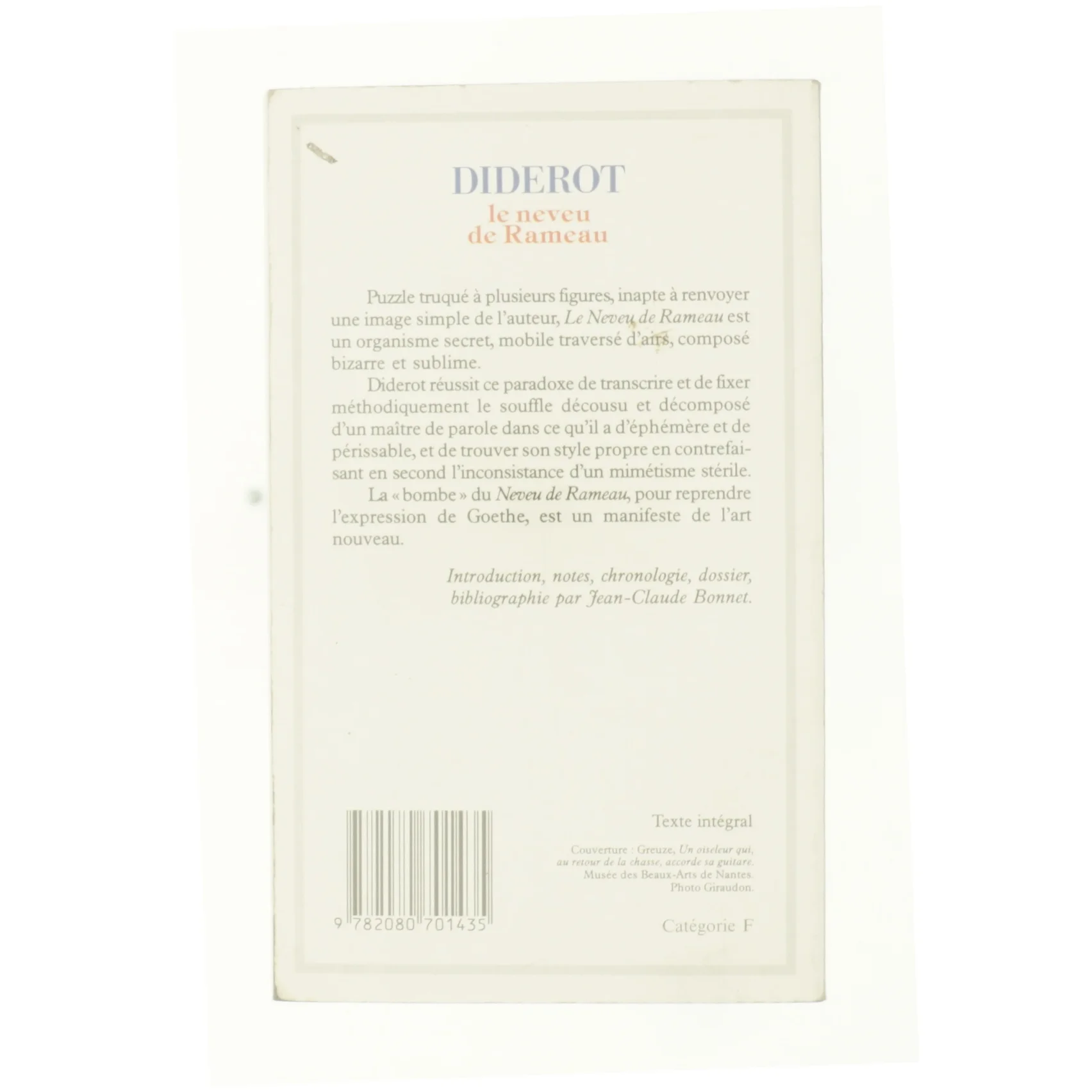 Neveu De Rameau af Denis Diderot (Bog)