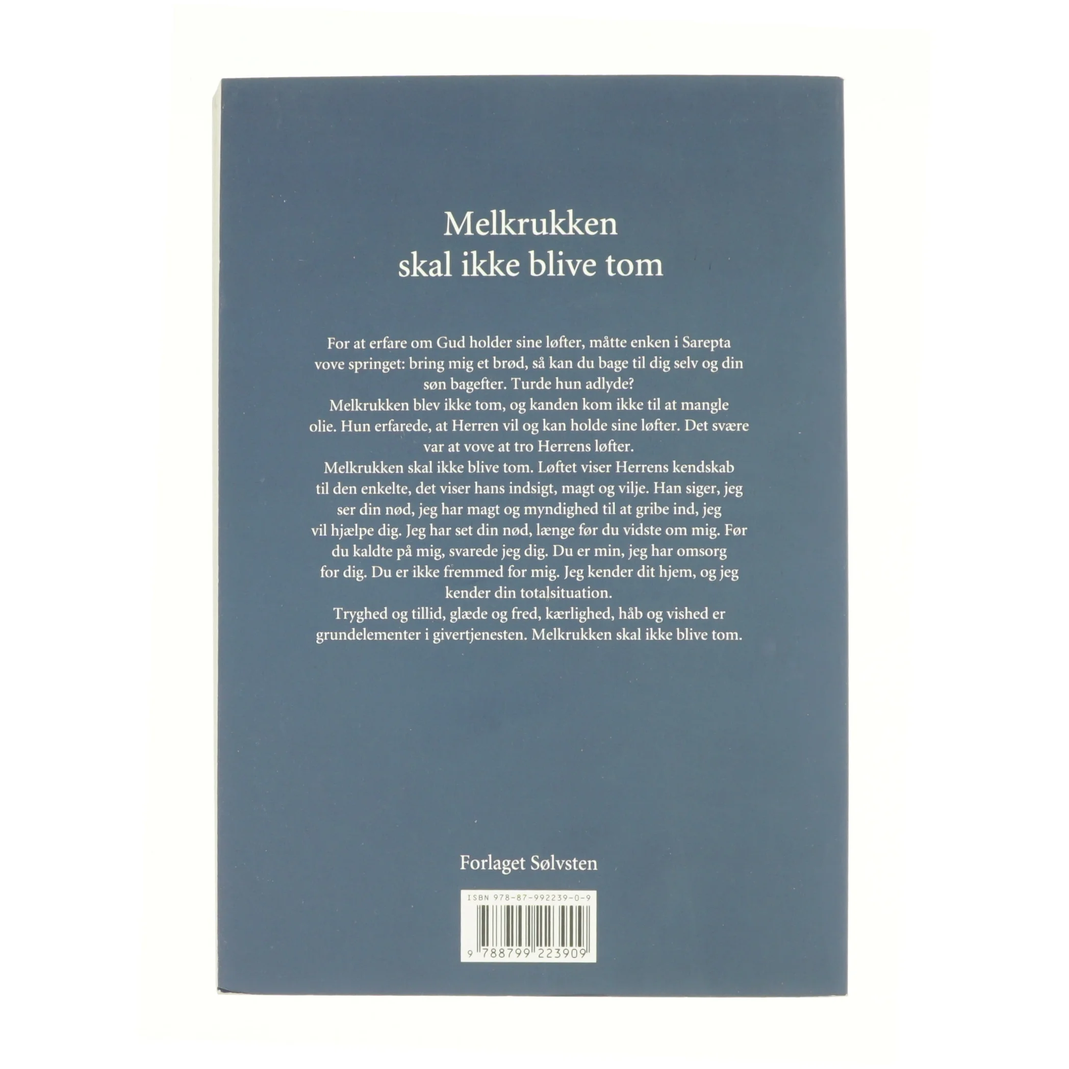 Melkrukken skal ikke blive tom : refleksioner over livsværdier og givertjenesten af Kristine Sølvsten Engell-Kofoed (Bog)