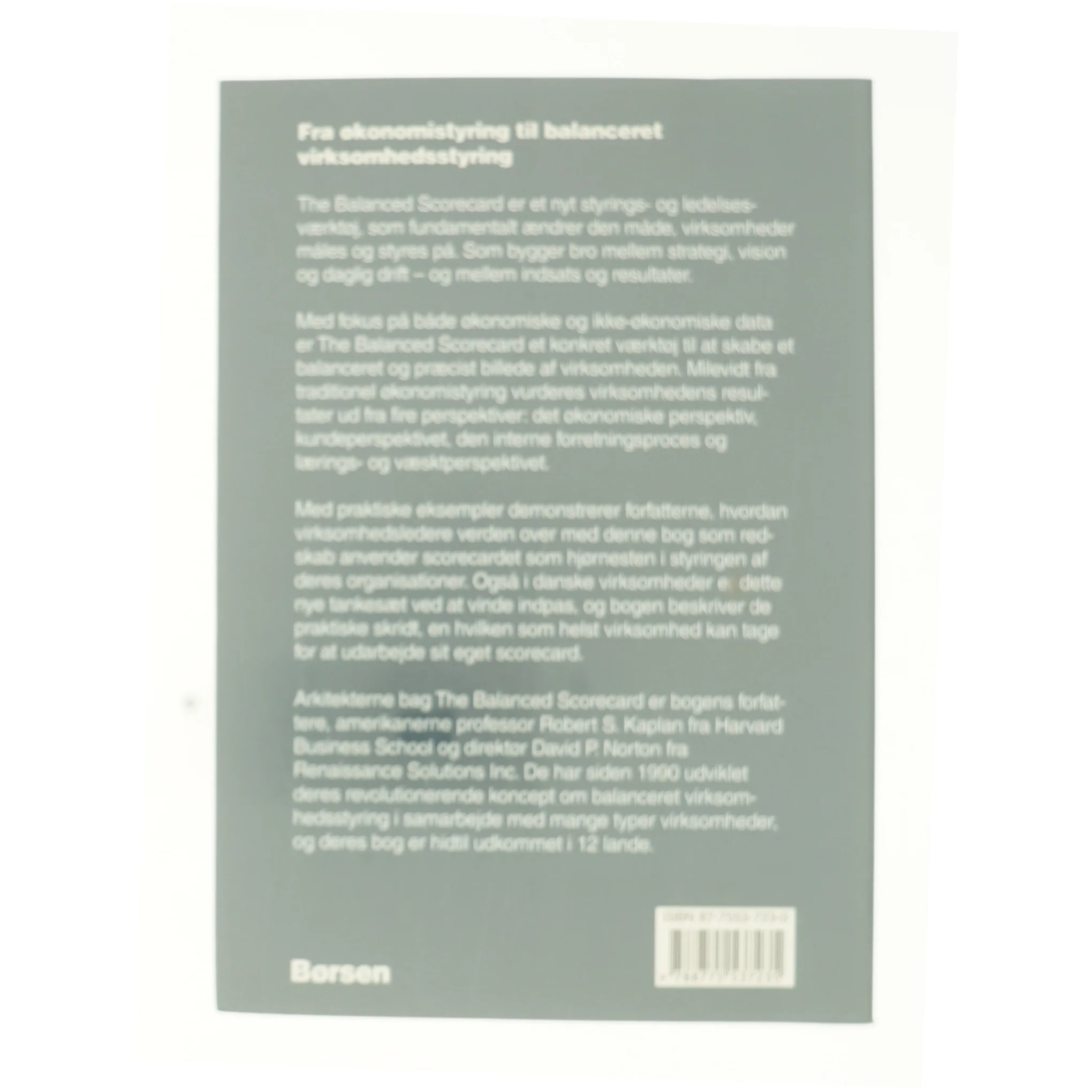 The balanced scorecard af Robert S. Kaplan og David P. Norton (Bog)