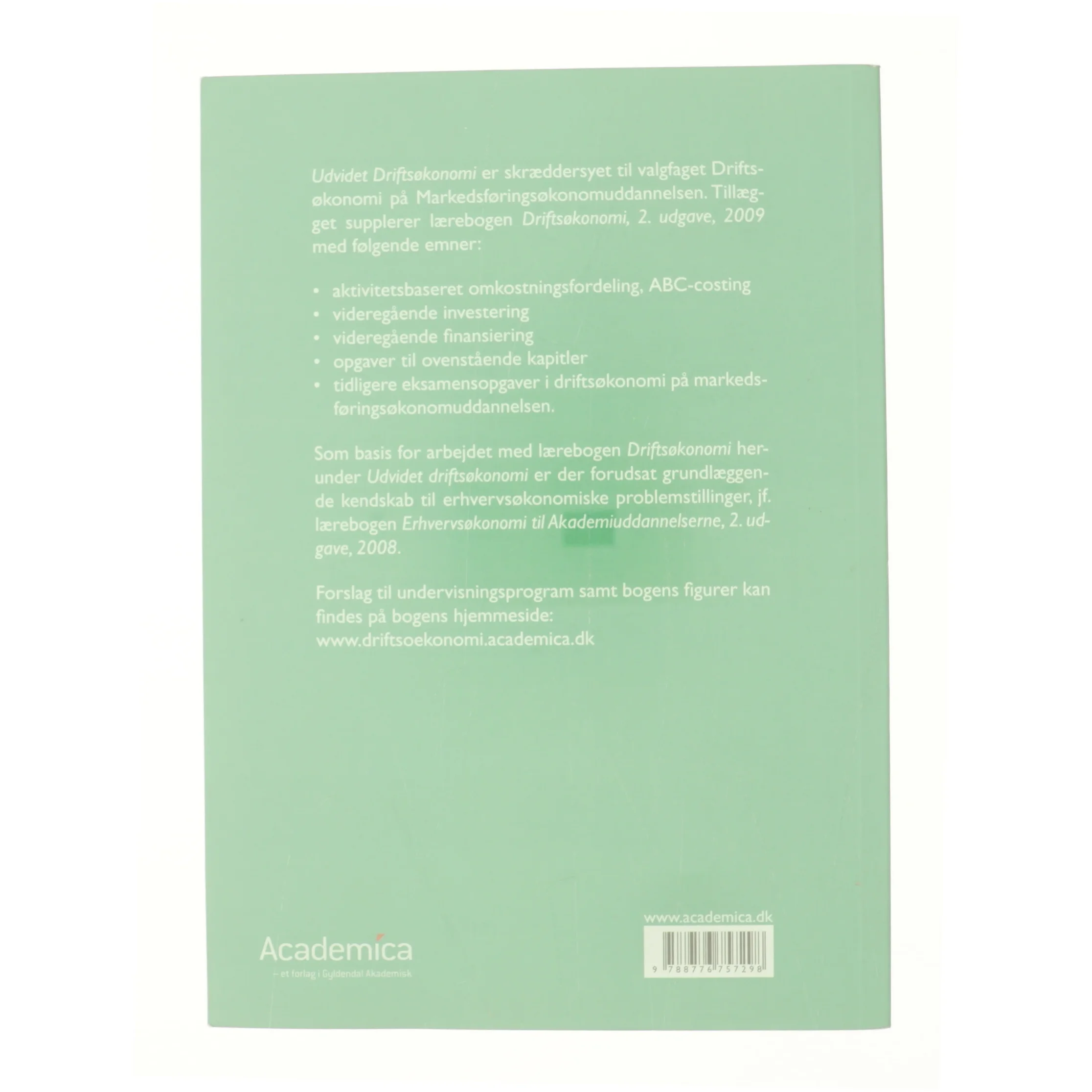 Udvidet driftsøkonomi af Lone Hansen (f. 1959-07-26), Jens Ocksen Jensen, Søren Holm-Rasmussen (Bog)