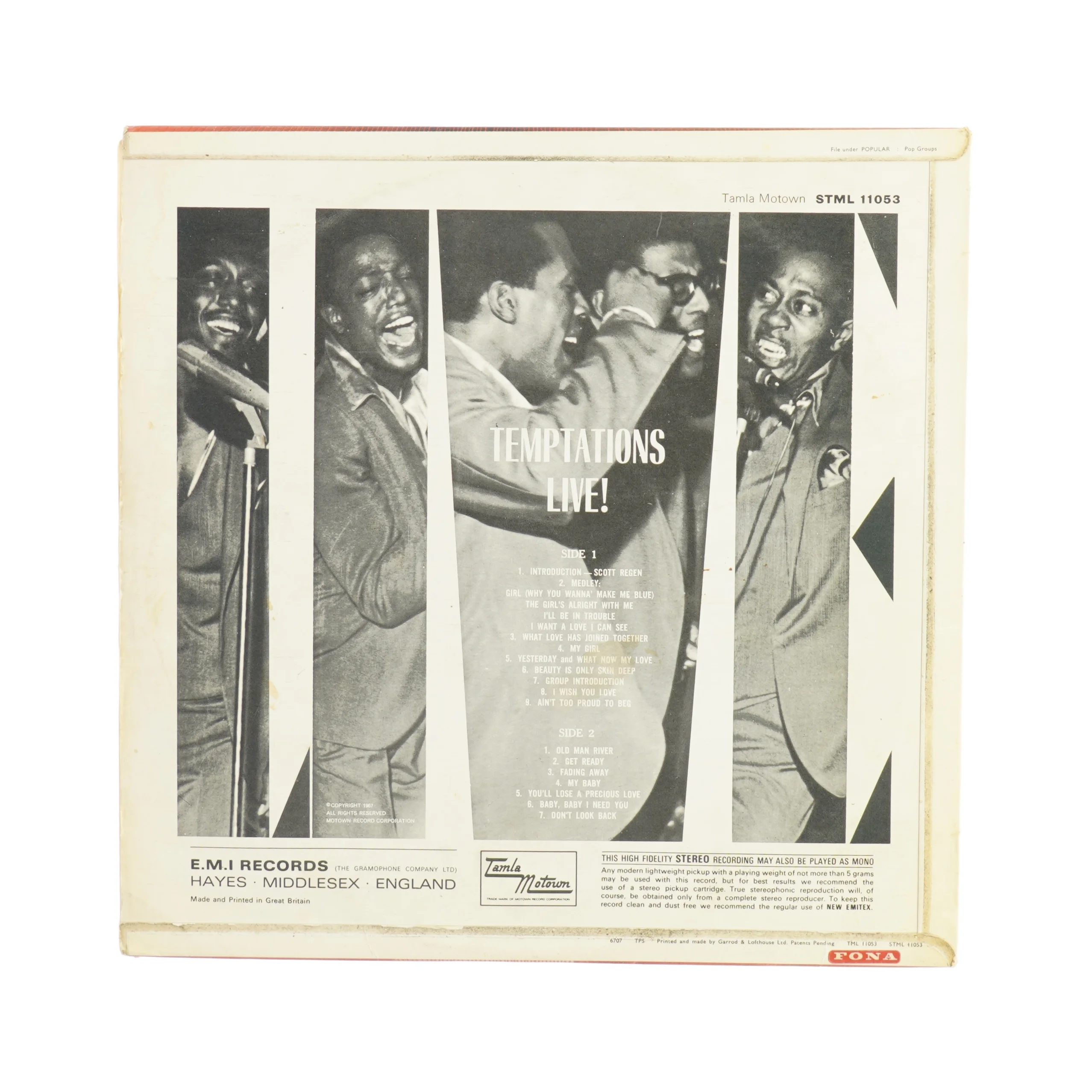 Temptations LIVE! vinylplade