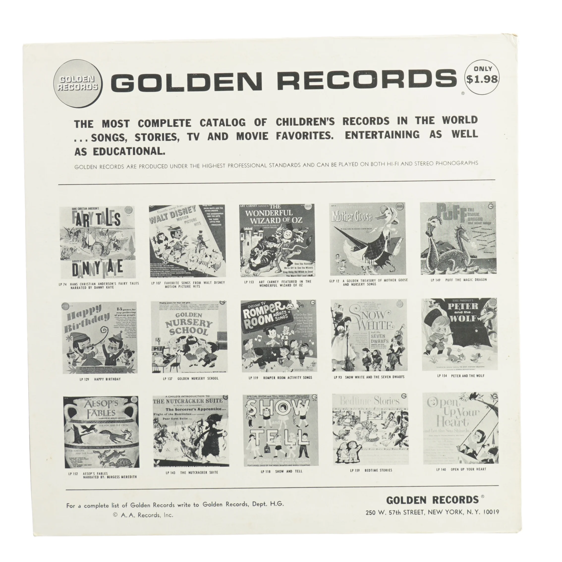 A childs introduction to reading, writing and arithmetic vinylplade