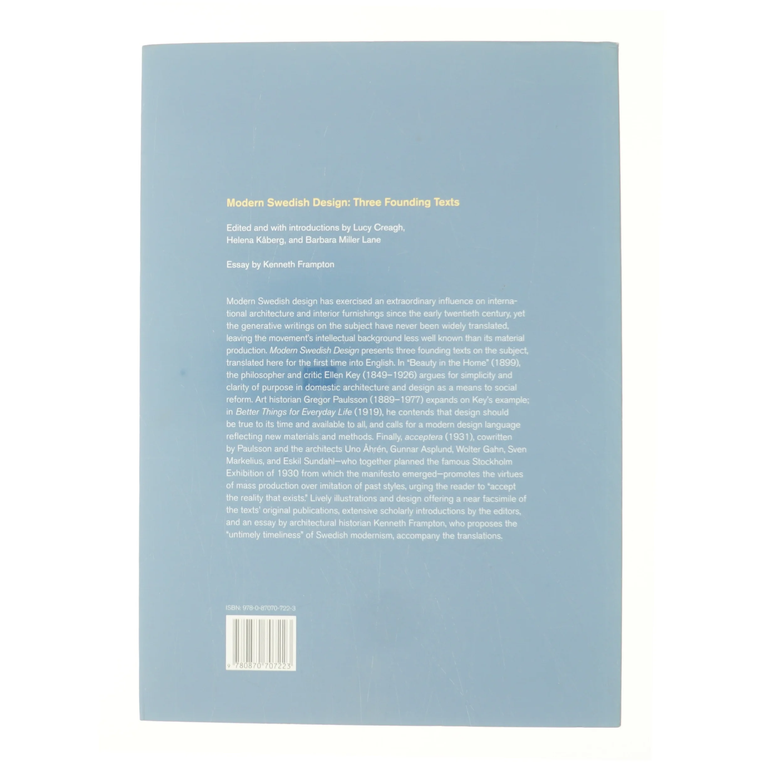 Modern Swedish Design Theory af Kenneth Frampton (Bog)