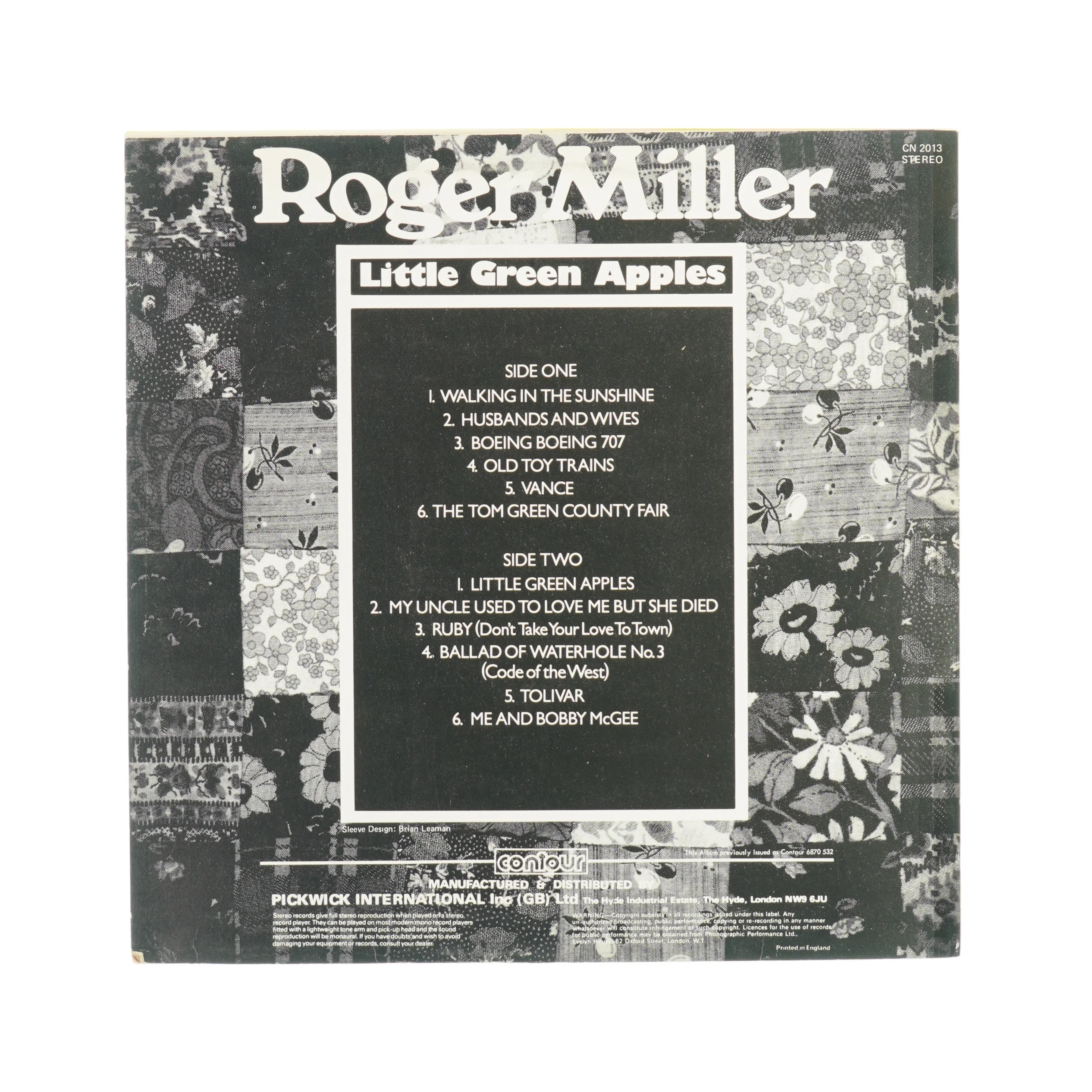 Roger Miller Little Green Apples Vinylplade