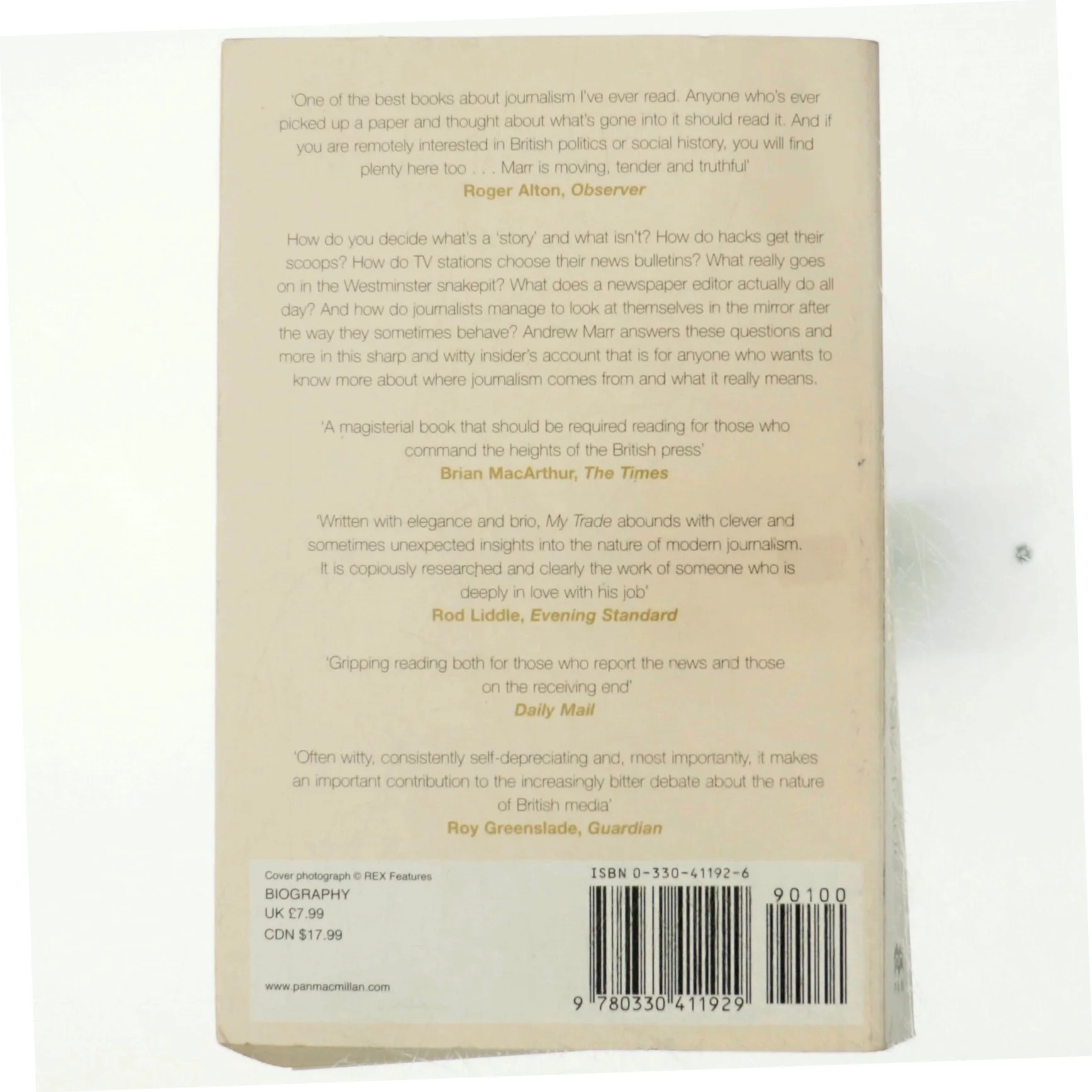 My Trade : A Short History of British Journalism af Andrew Marr (Bog)