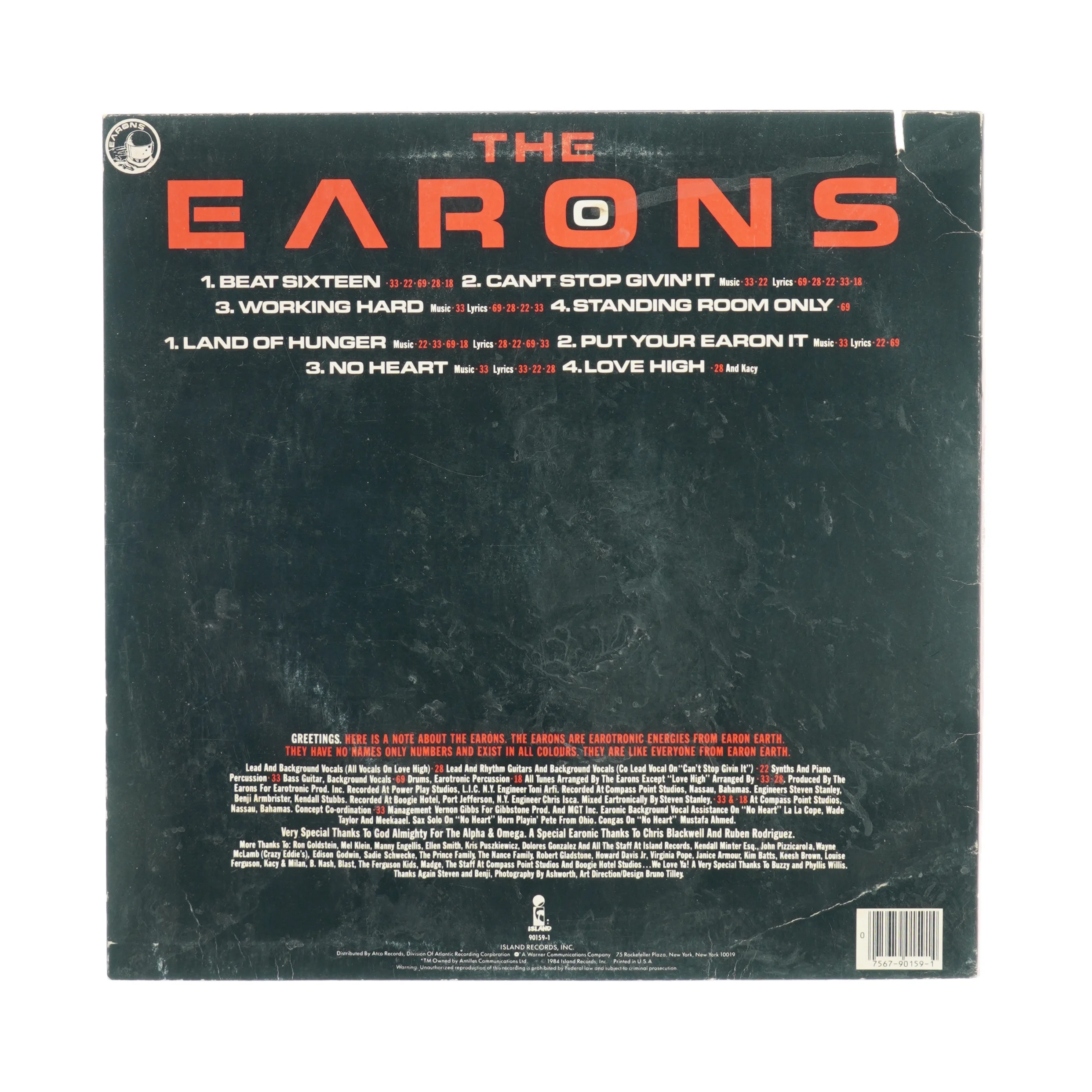 The Earons Hear on earth Vinylplade