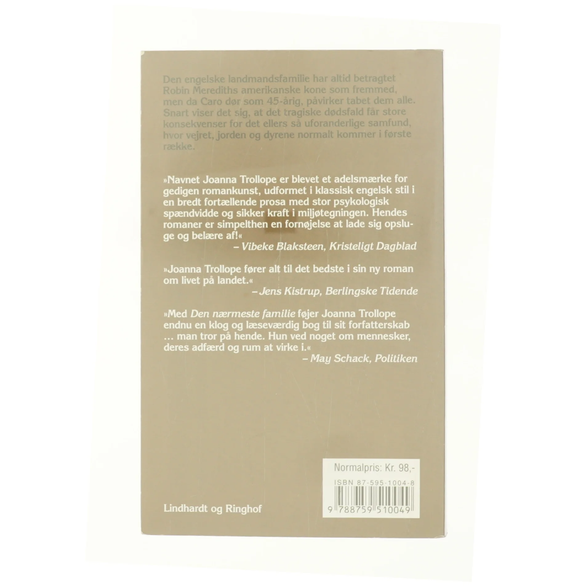 Den nærmeste familie af Joanna Trollope (Bog)