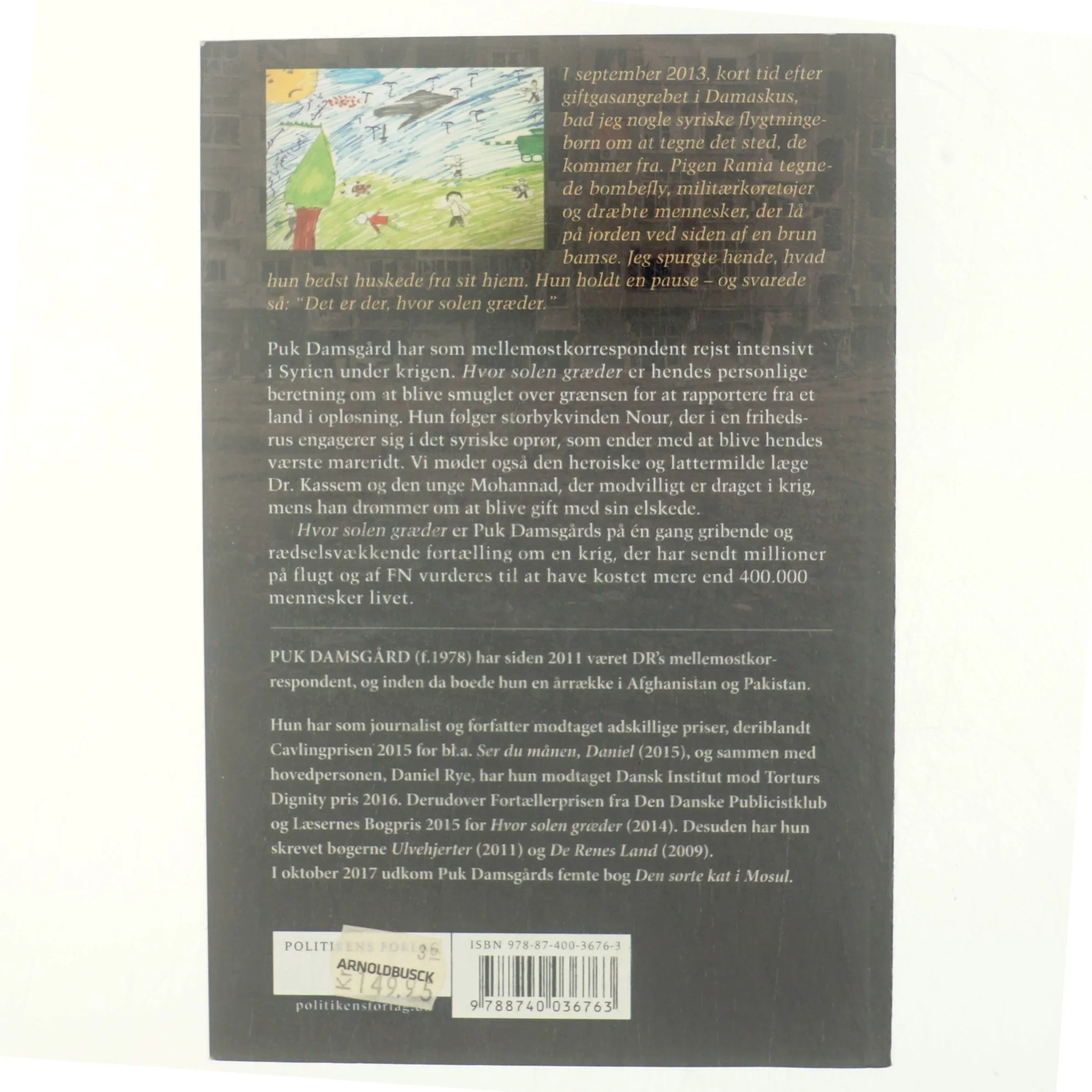 Hvor solen græder - en fortælling fra Syrien af Puk Damsgård Andersen (Bog)