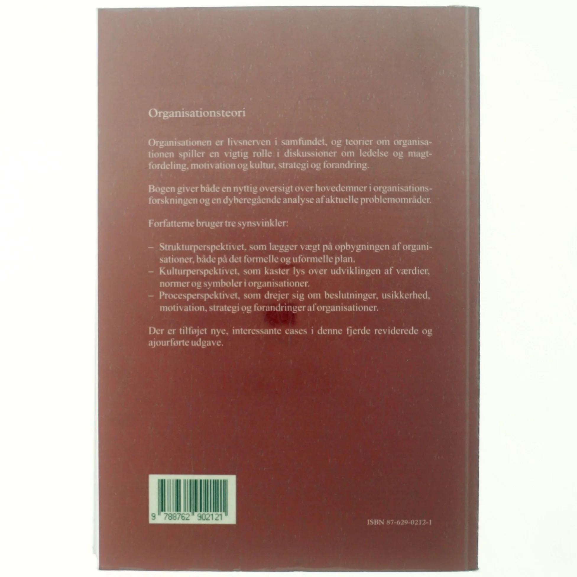 Organisationsteori : struktur, kultur, processer (Bog)