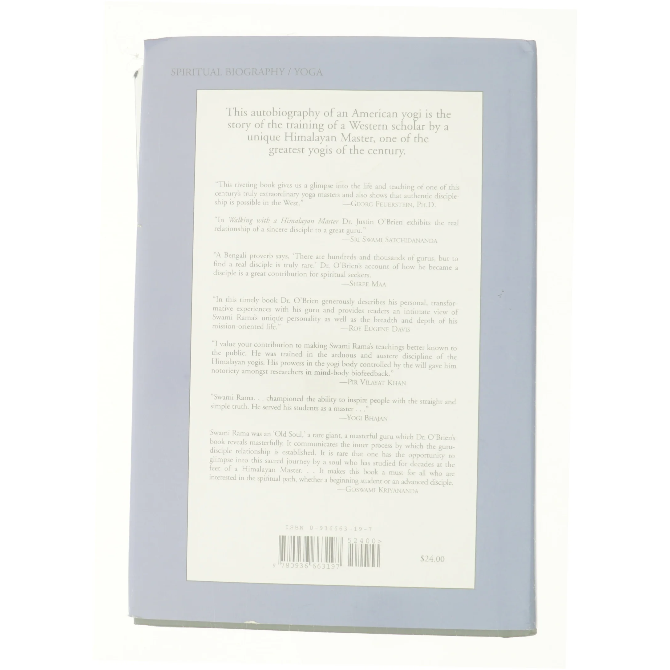 Walking with a Himalayan Master: an American's Odyssey af O'Brian, Justin / C'Brien, Justin / O'Brien, Justin (Bog)