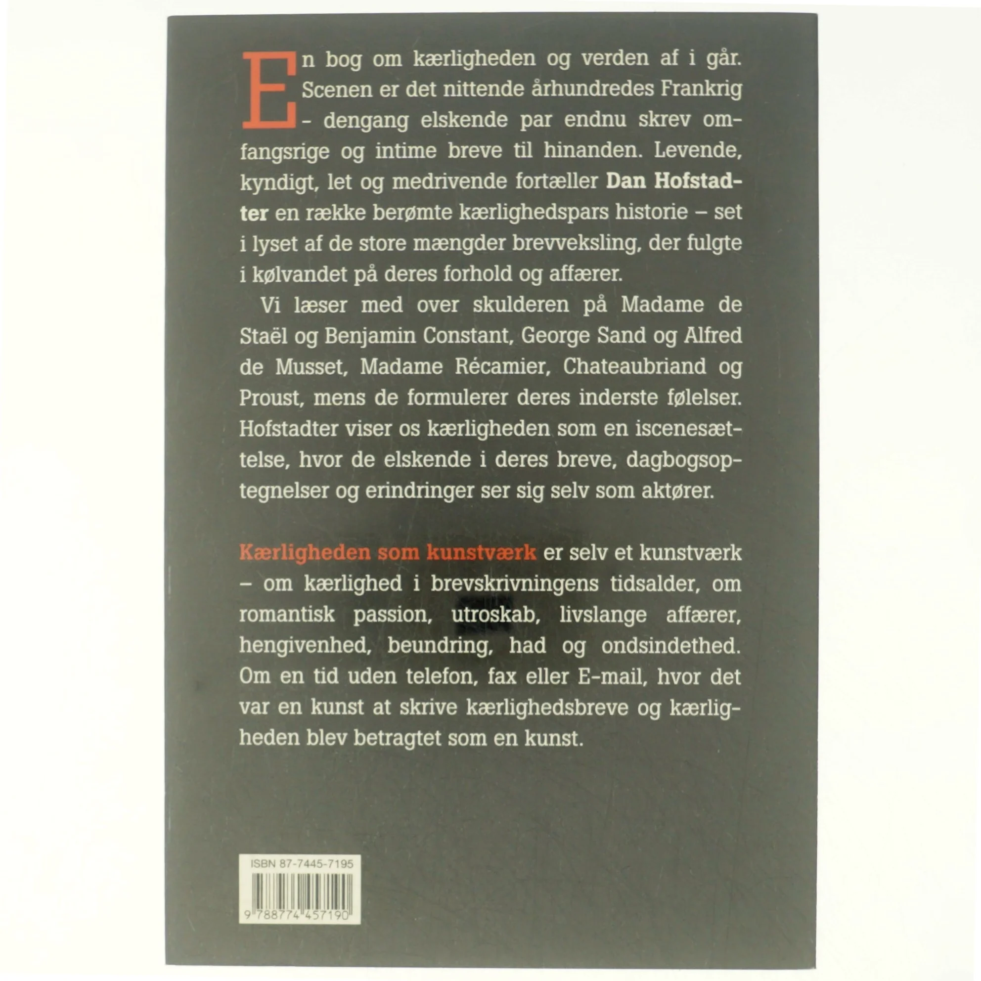 Kærligheden som kunstværk af Dan Hofstadter (Bog)