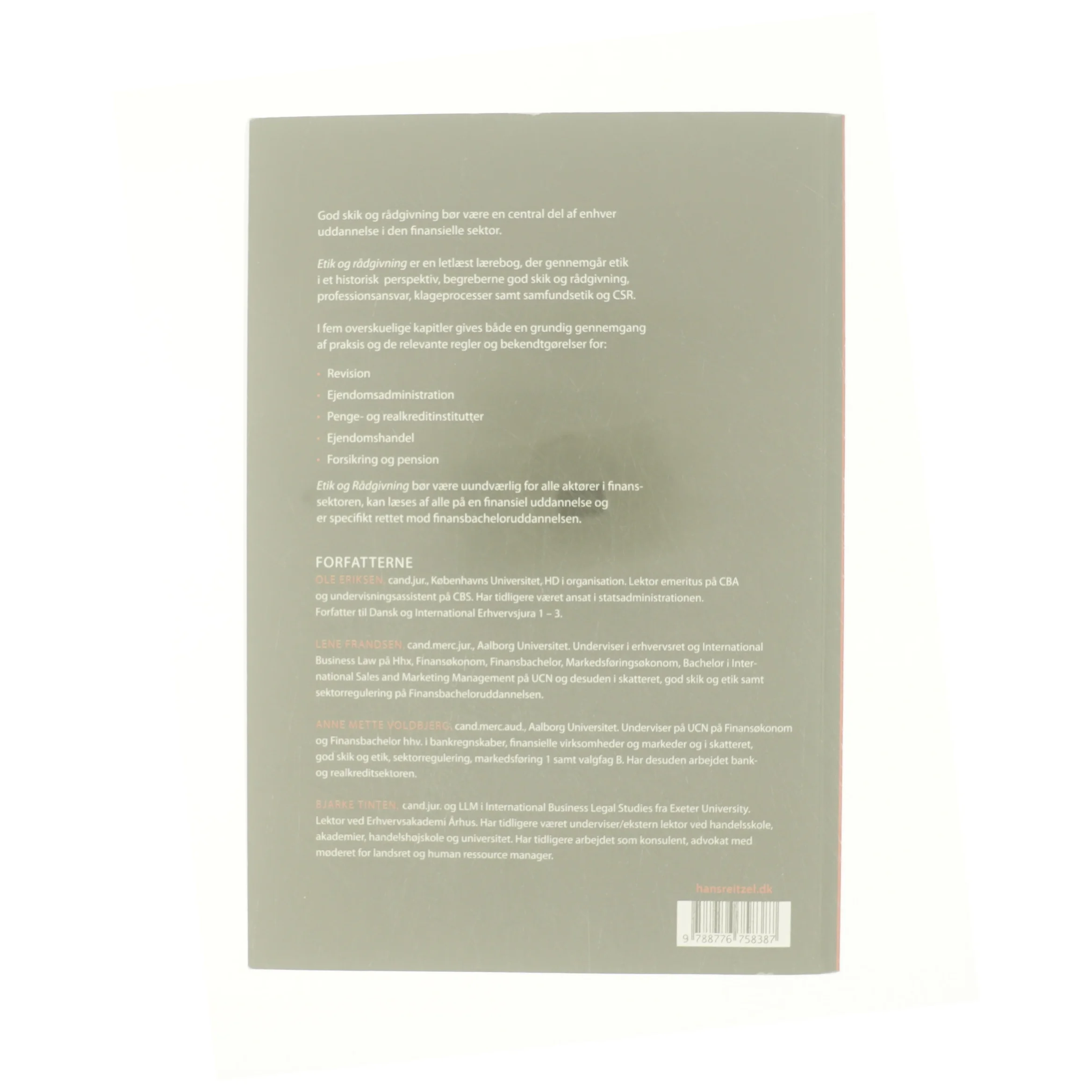 Etik og rådgivning af Ole Eriksen (f. 1945) (Bog)