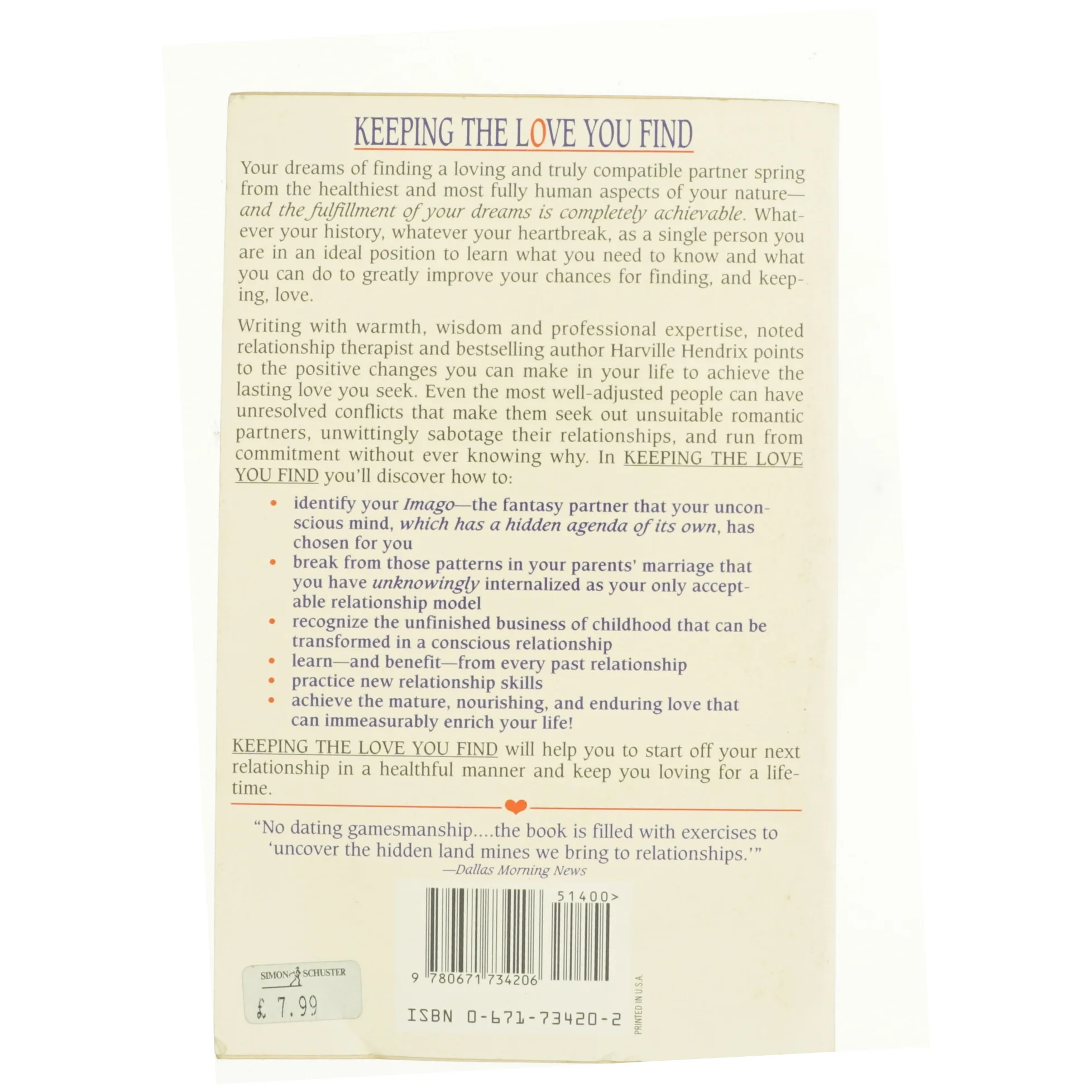 Keeping the Love You Find af Ph.D. Harville Hendrix (Bog)