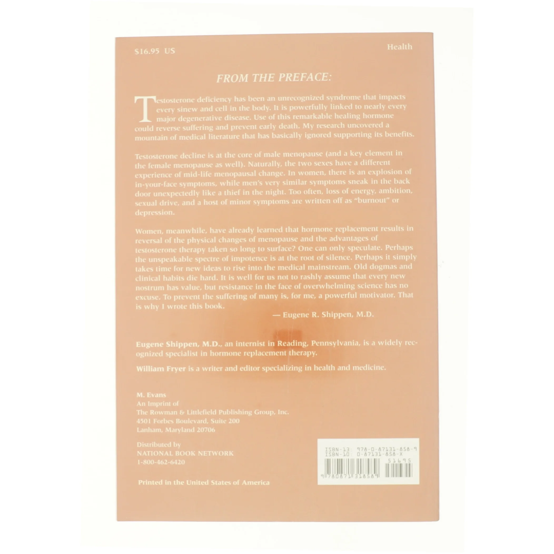 The Testosterone Syndrome af Shippen, Eugene / Fryer, William (Bog)