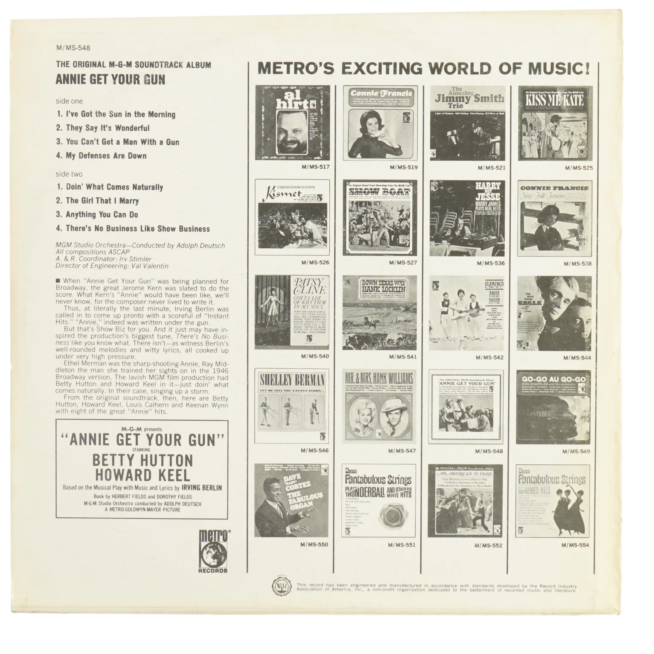 Annie get your gun vinylplade