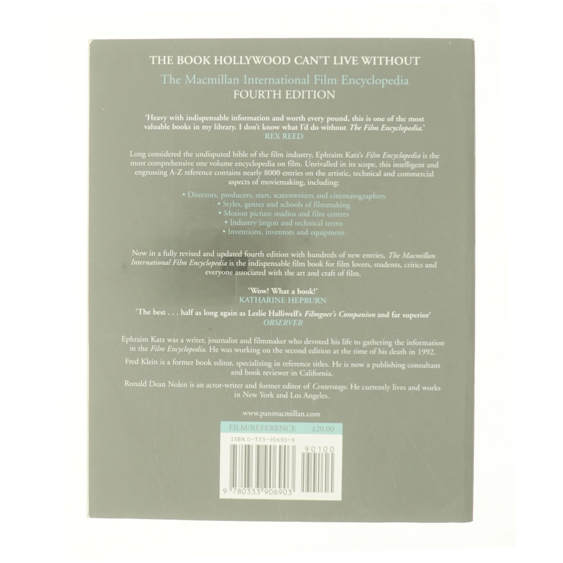 Macmillan International Film Encyclopedia by Catherine Marshall af Katz, Ephraim (Bog)