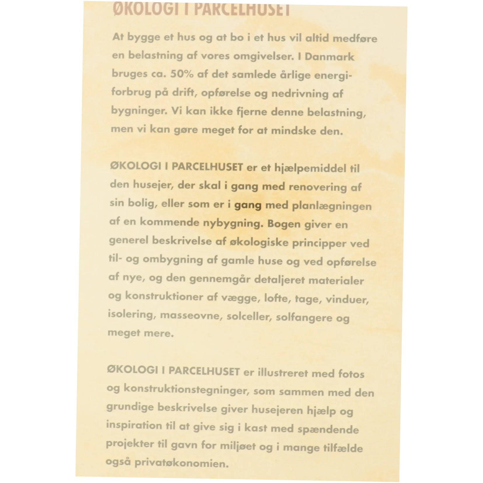 Økologi i parcelhuset af Henrik Grove