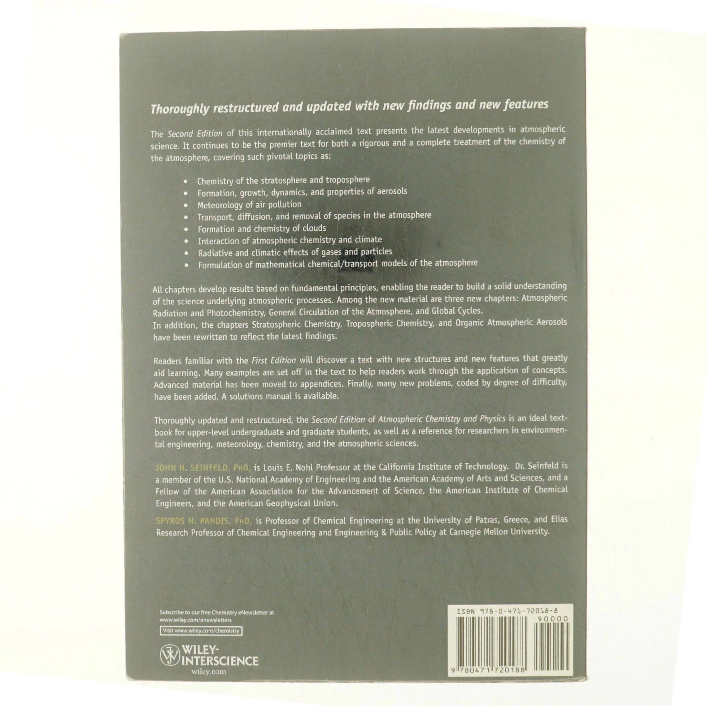 Atmospherifc chemistry and physics : from air pollution to climatic change (Bog)