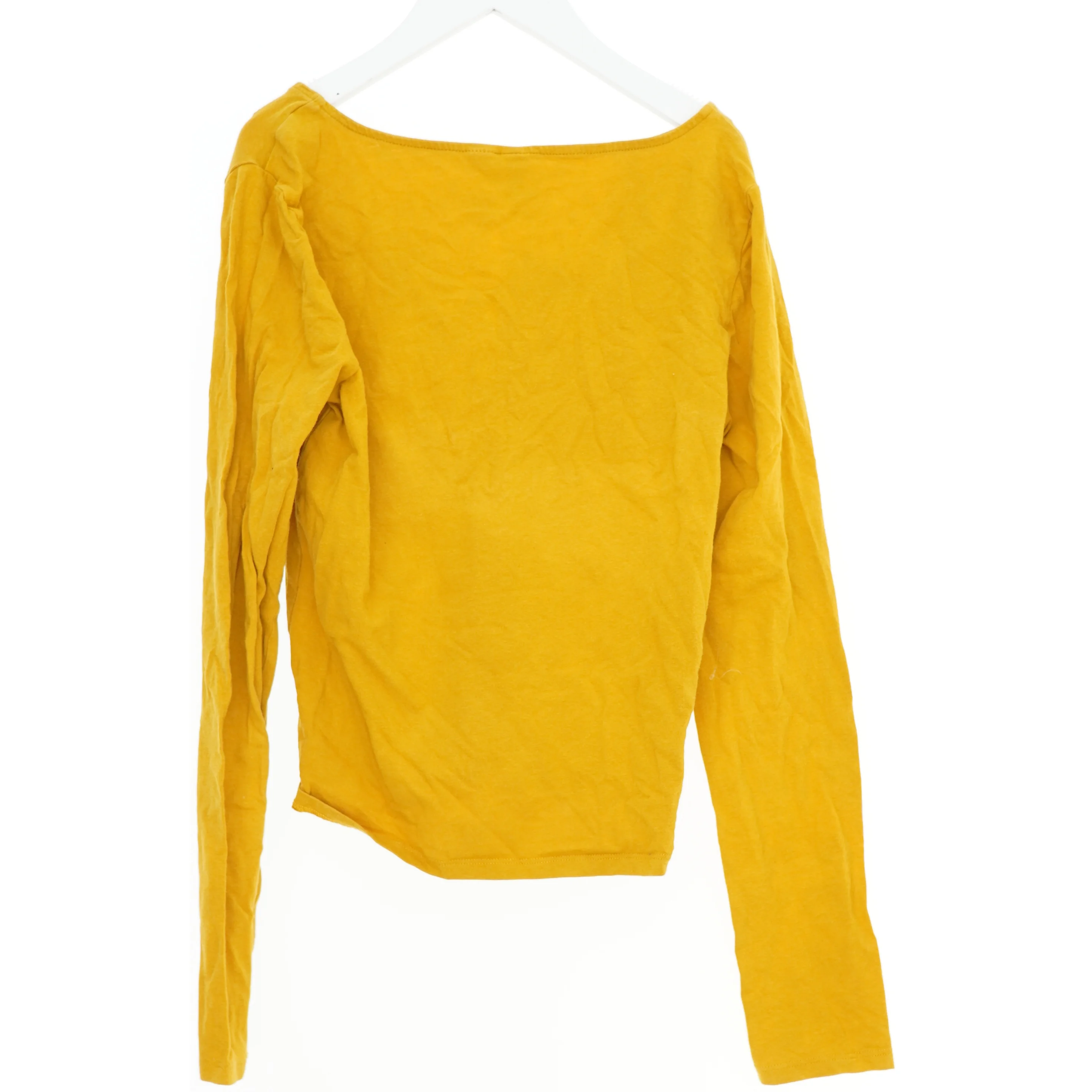 Gul V-hals bluse fra H&M (str. M)