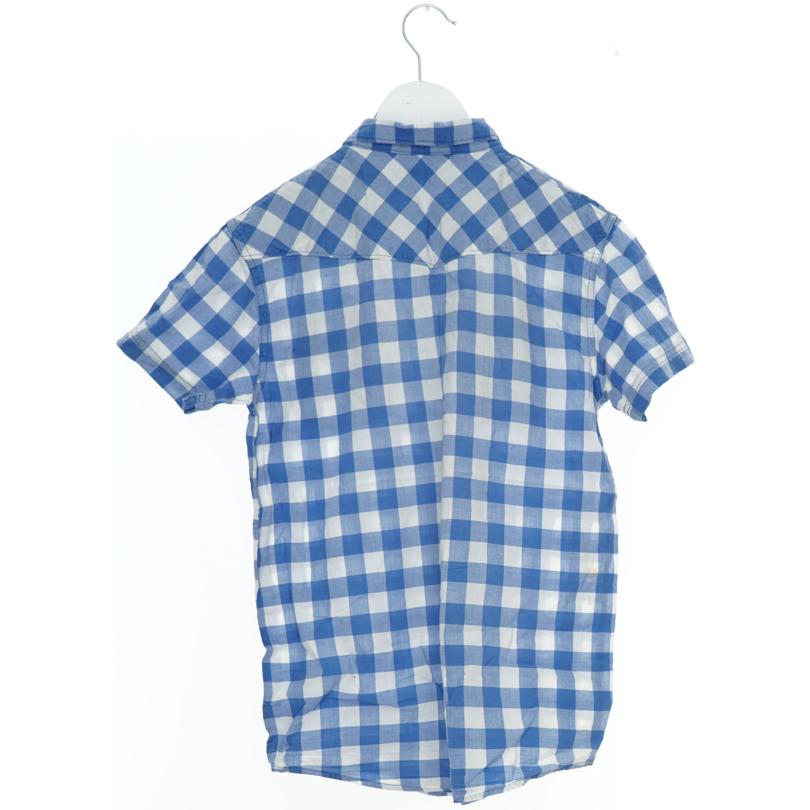 Kortærmet ternet skjorte fra Dp Am (str. 164)