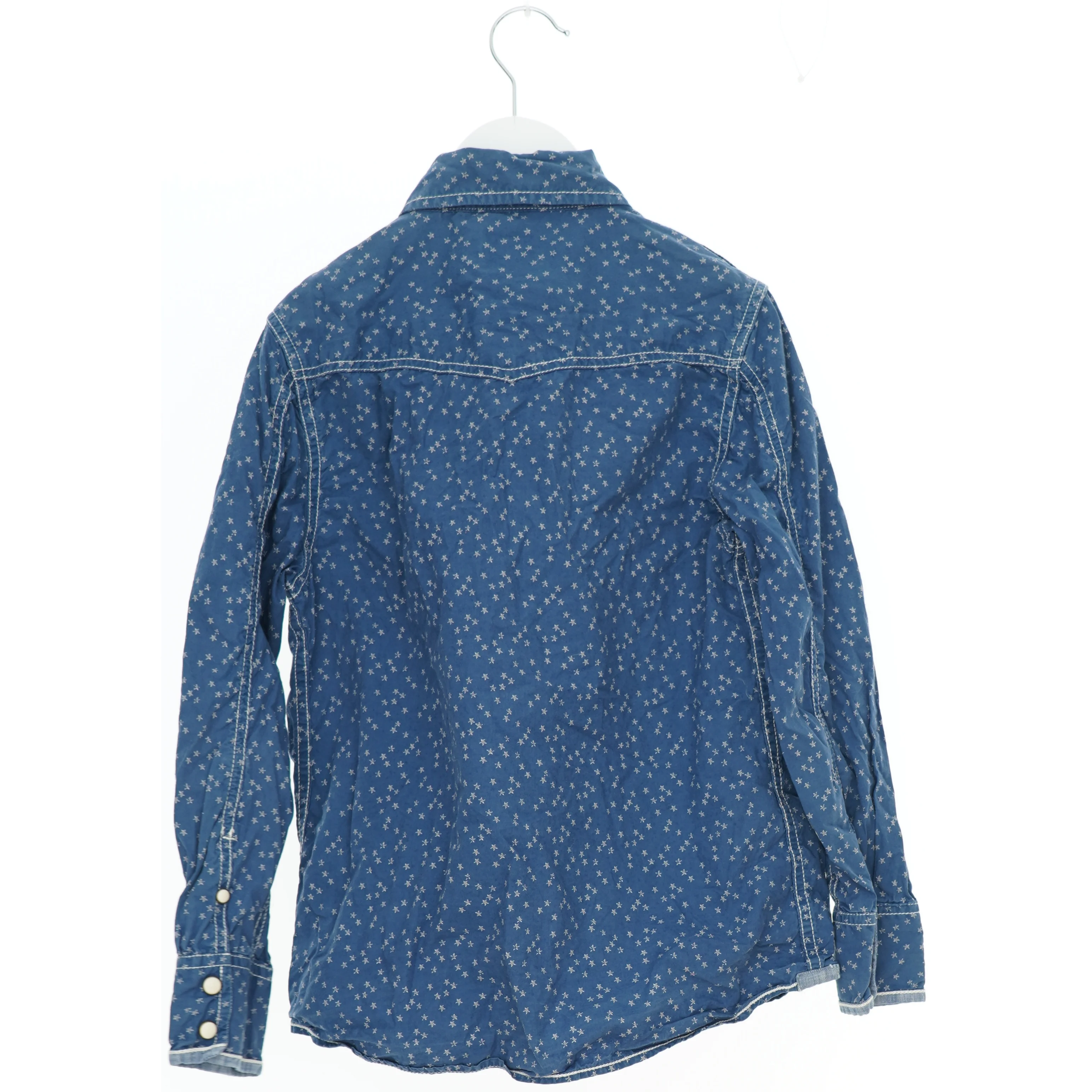 Langærmet denim skjorte med blomsterprint fra Scotch Shrunk (str. 140)