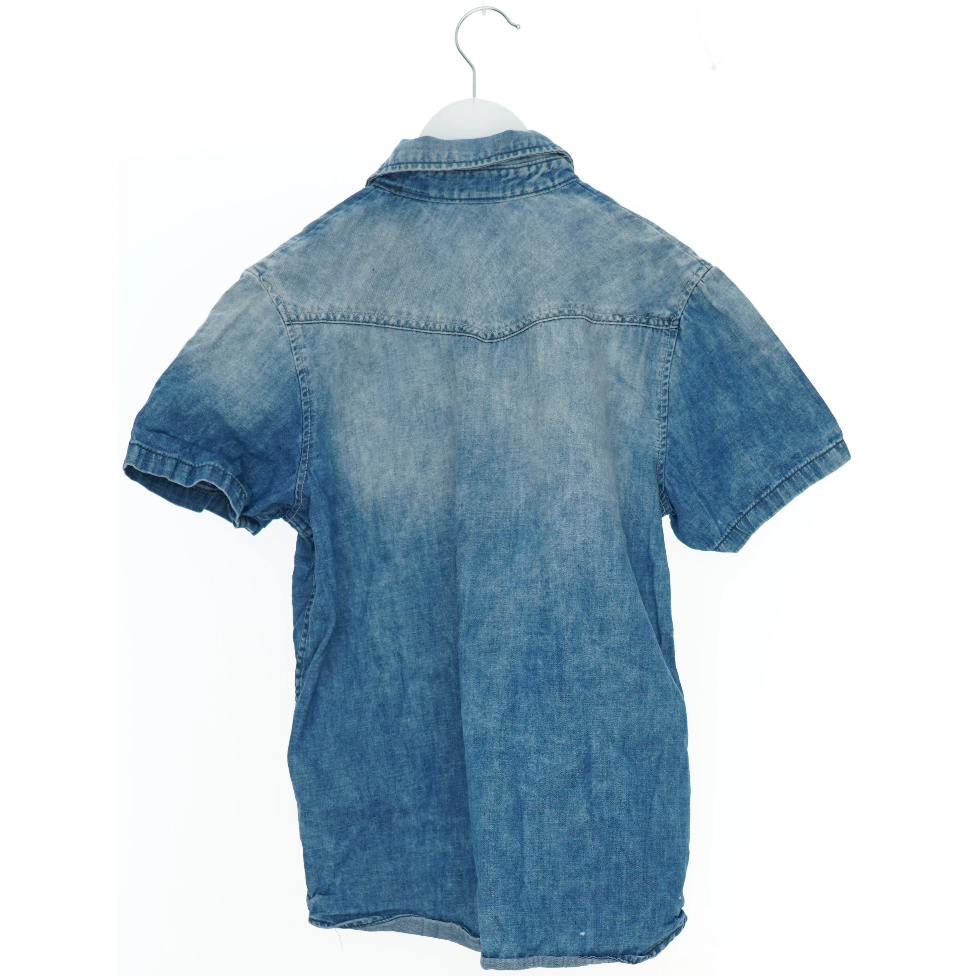 Kortærmet denim skjorte fra H&M (str. 158)