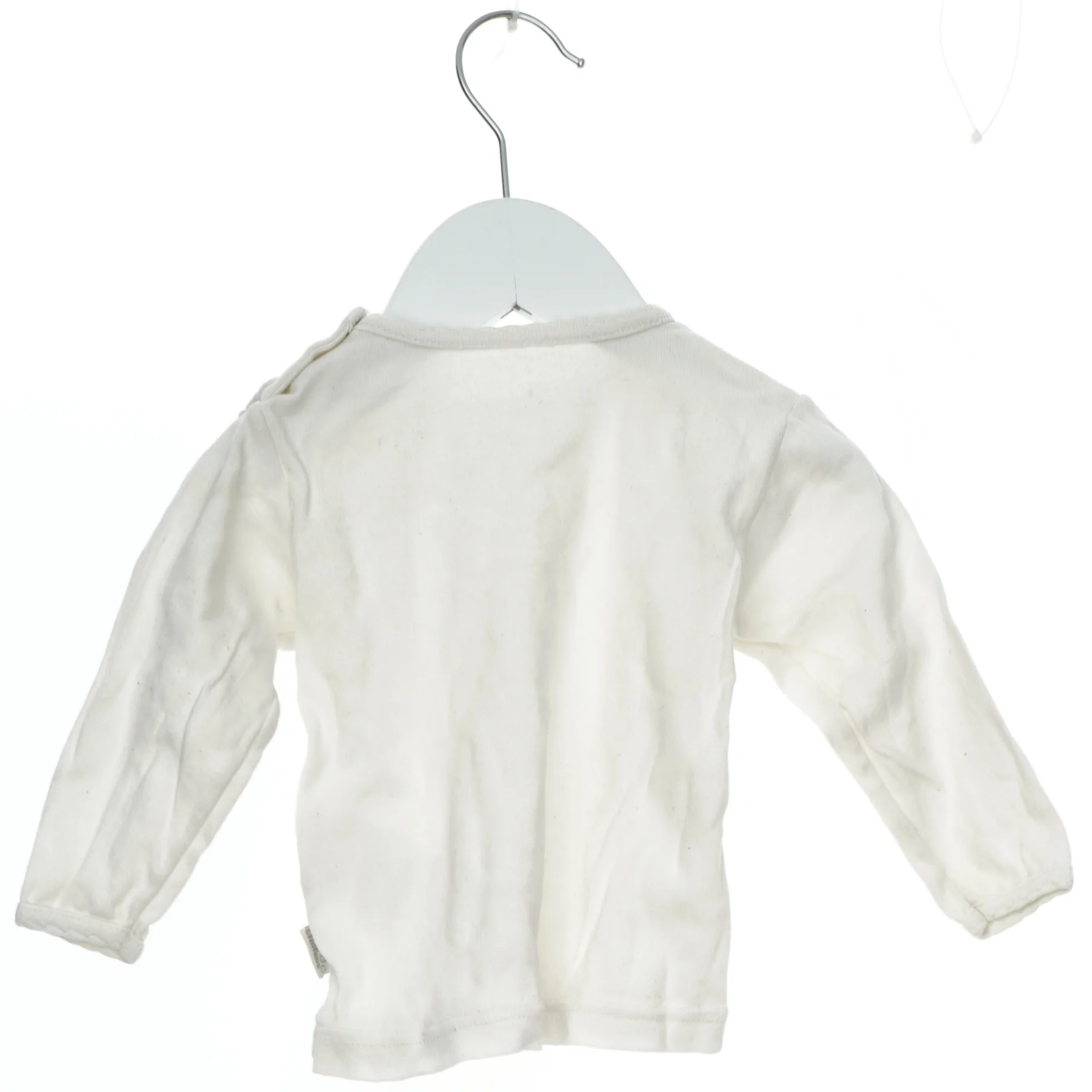 Hvid langærmet babybluse fra Steffens (str. 62)