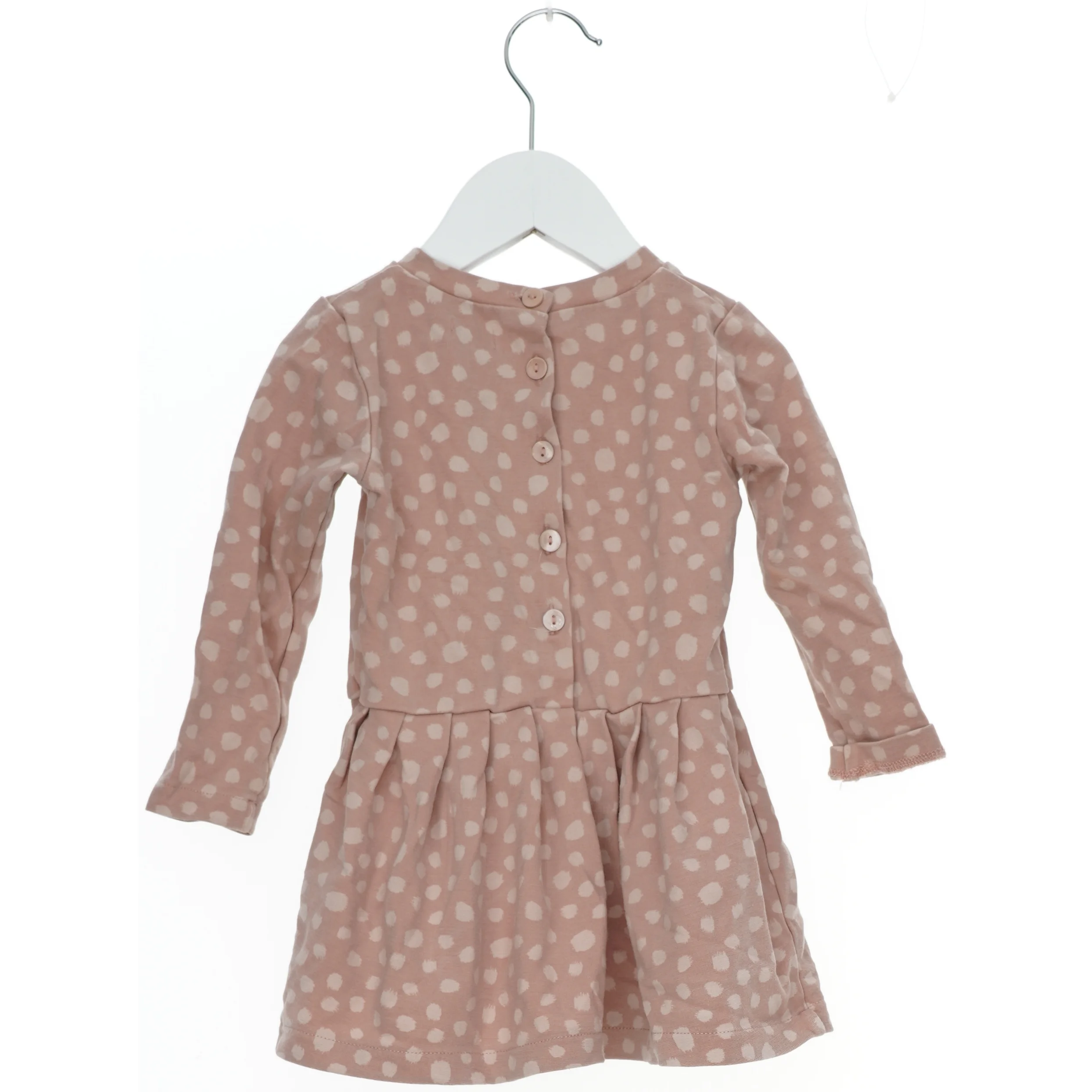 Langærmet Polka Dot Kjole fra Wheat (str. 80)