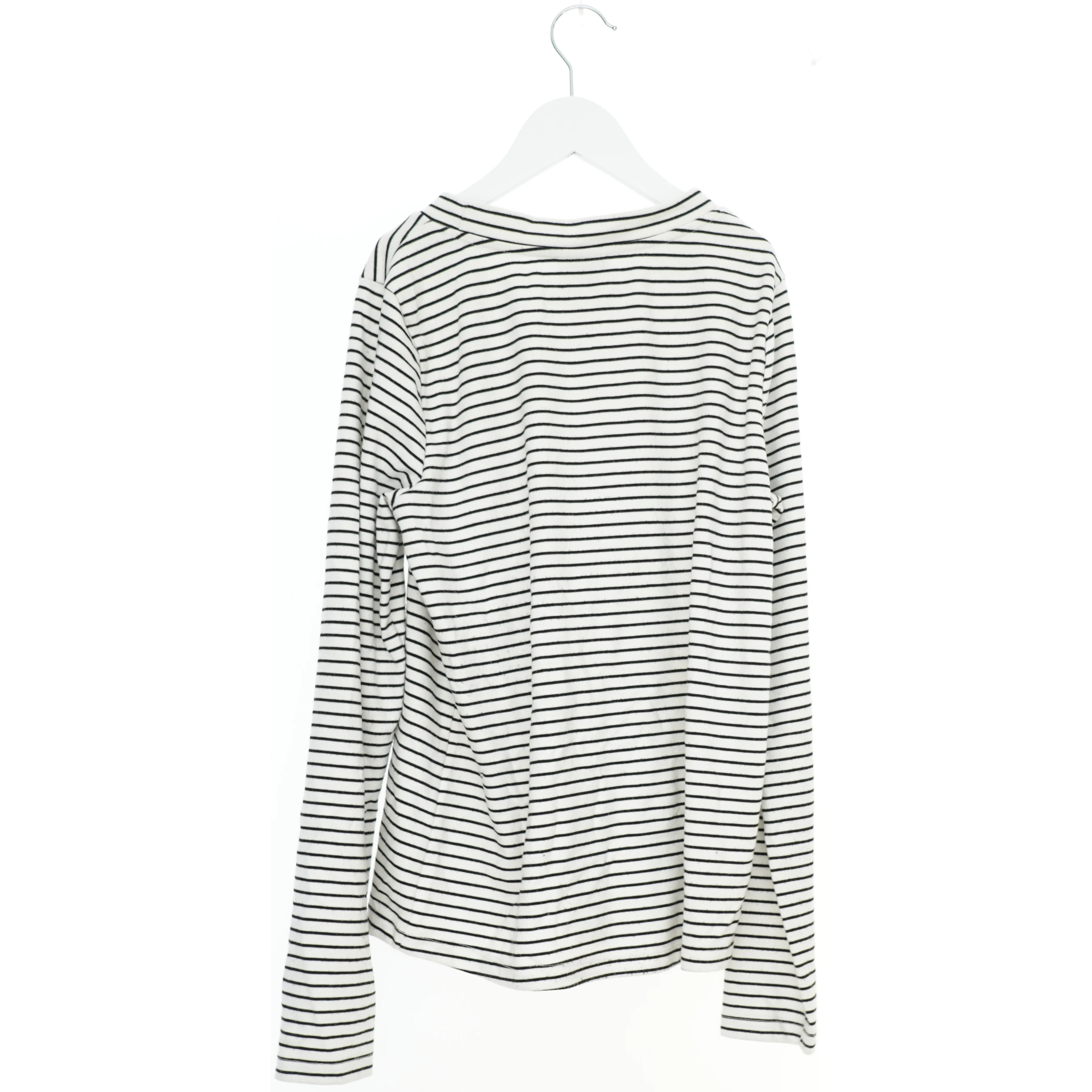 Langærmet stribet bluse med læbe-detalje fra Vero moda (str. S)