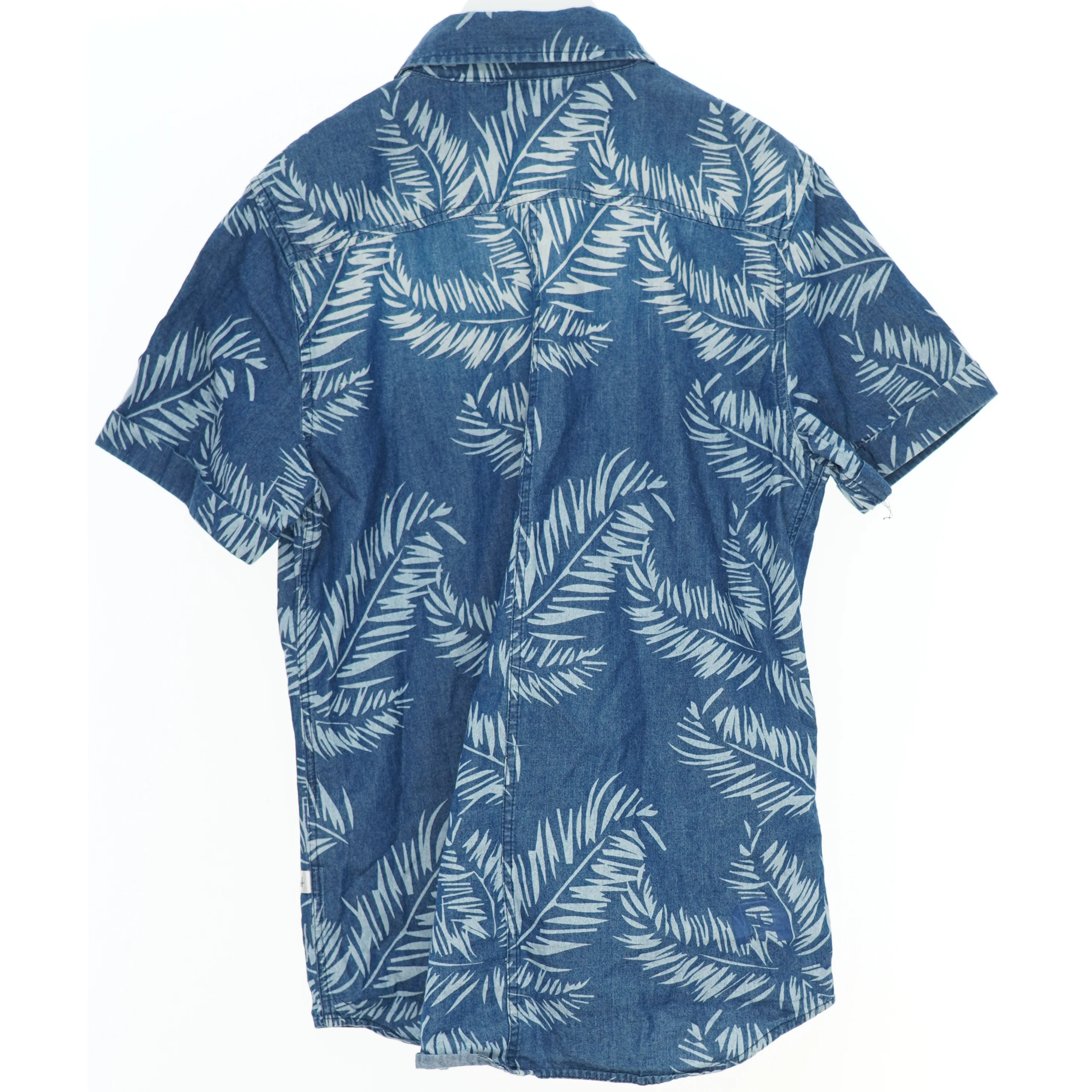 Kortærmet skjorte med bladprint fra Cost bart (str. M)