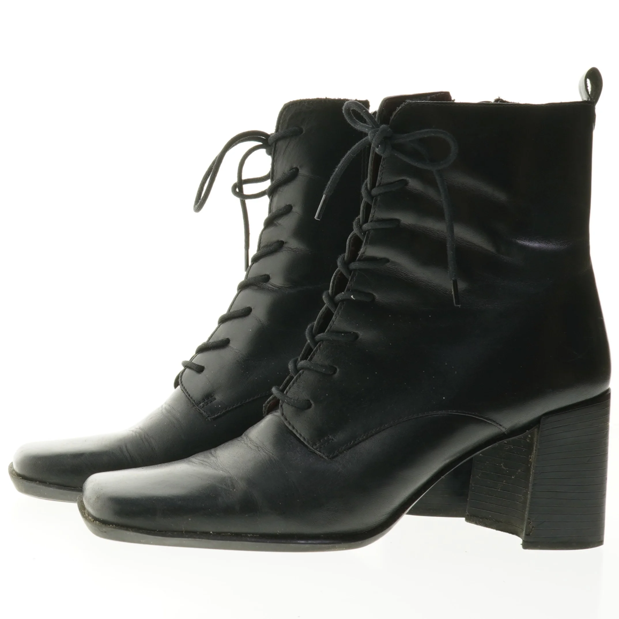 Sorte snørestøvletter fra Nine West (str. 8,5 )