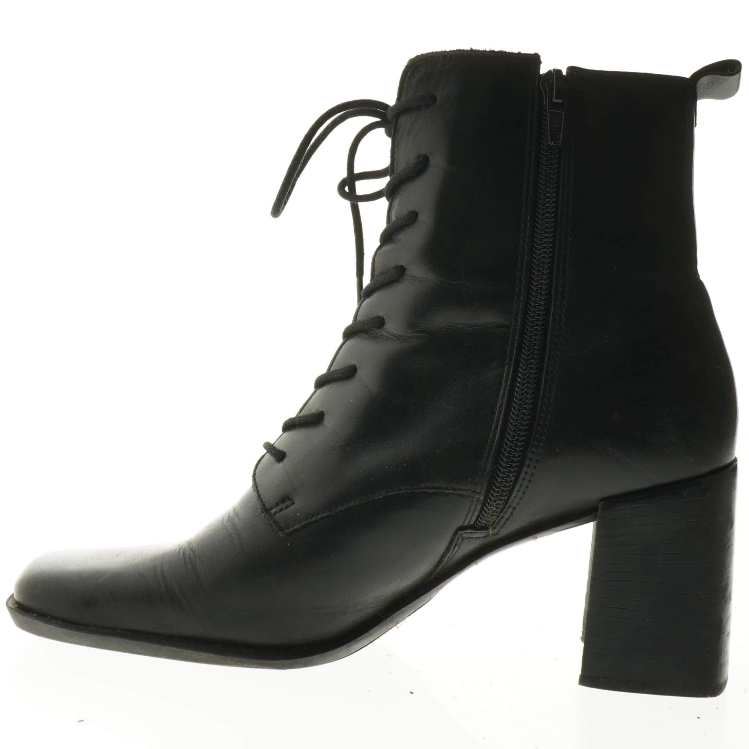 Sorte snørestøvletter fra Nine West (str. 8,5 )