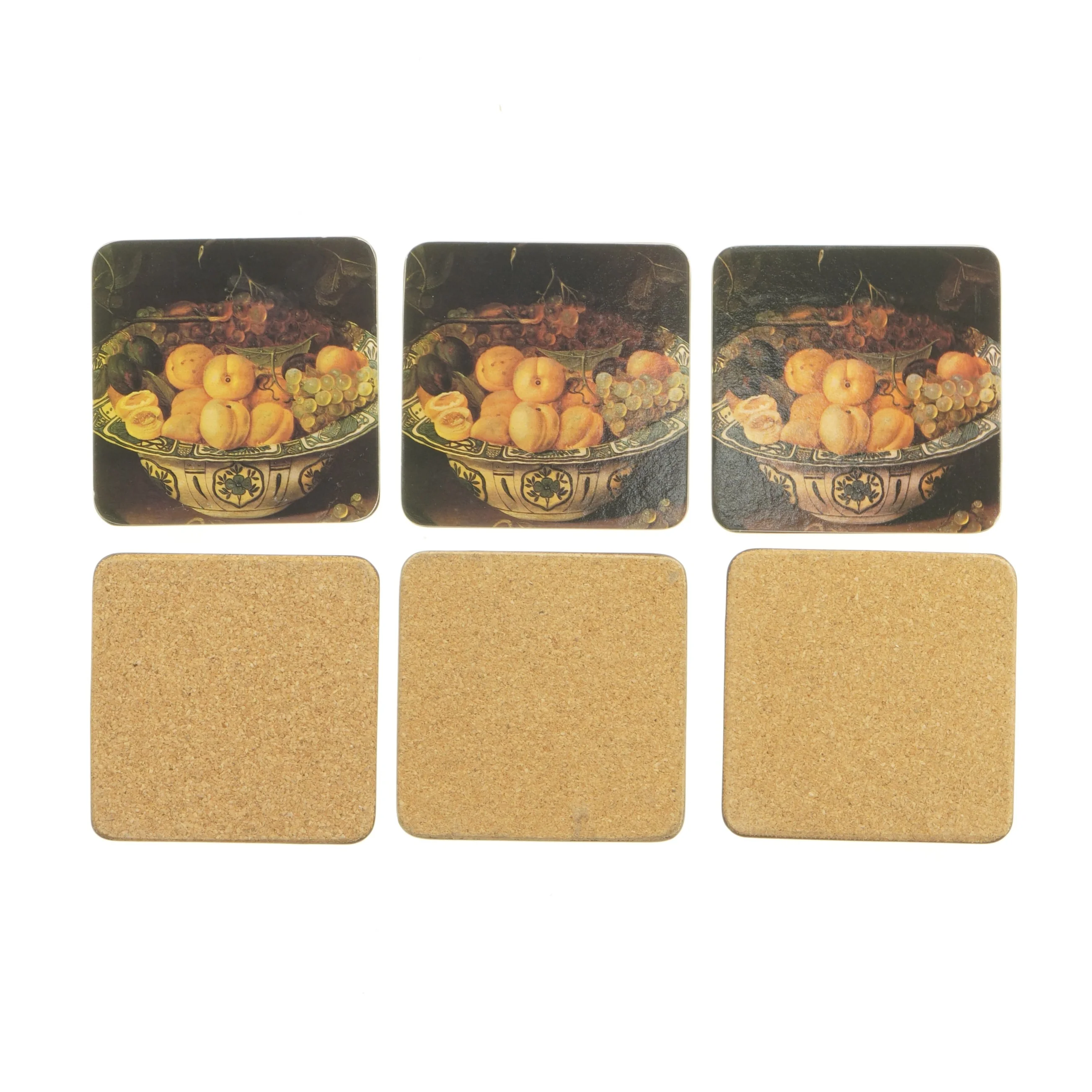 Bordskånere med frugtmotiv (str. 9,5 x 9,5)
