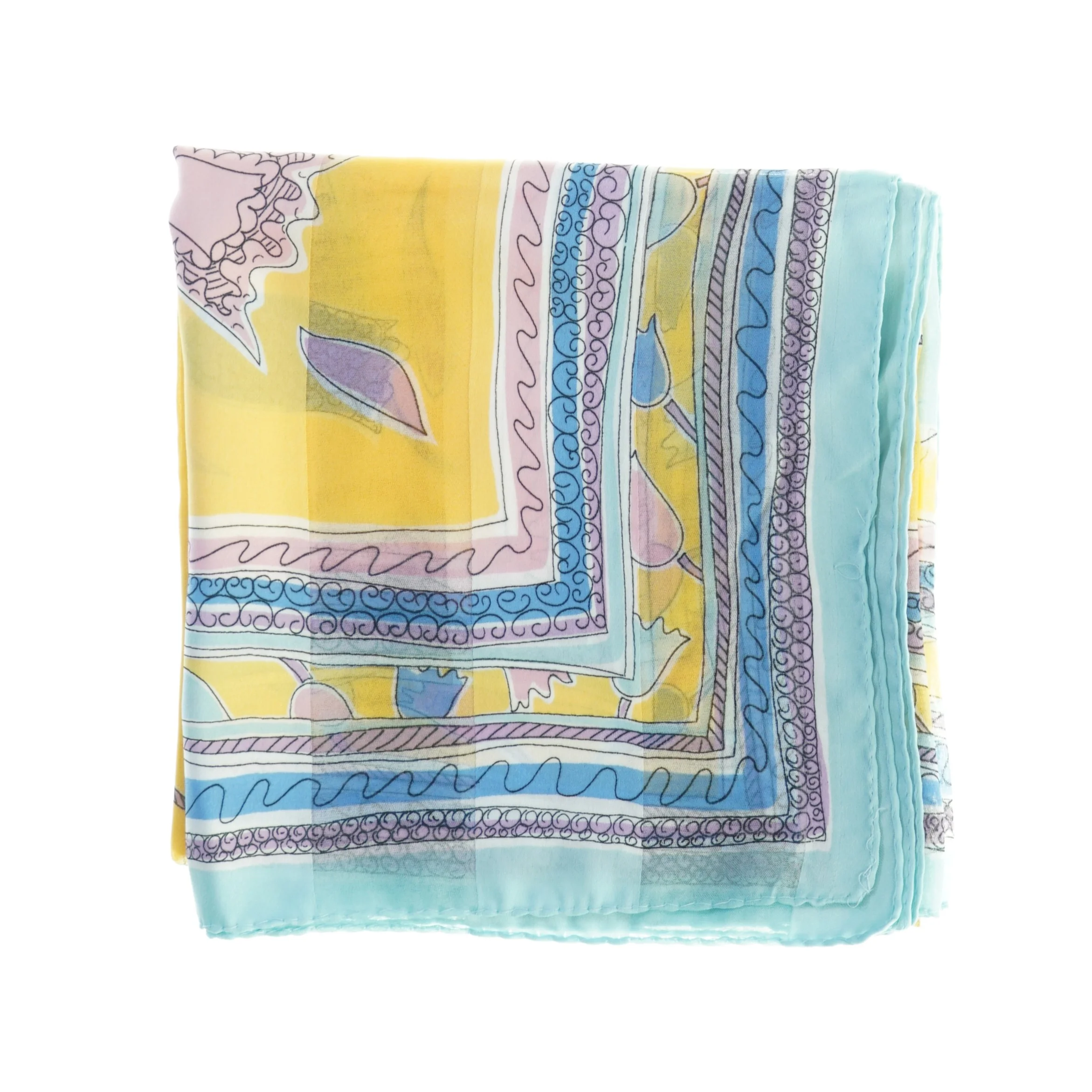 M&oslash;nstret silket&oslash;rkl&aelig;de (str. 86 x 86 cm)